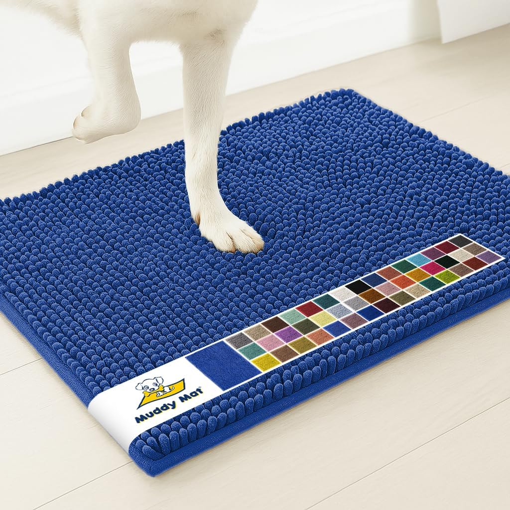 Muddy Mat® | Super Water Absorbent Door Mat Indoor, Microfiber Quick Dry Chenille Entryway Rug, Slip Resistant Front Door Mat, Indoor Mats for Entryway, Machine Washable Pet Rug, Grey 28"x18" Father Jim Norris notebooks