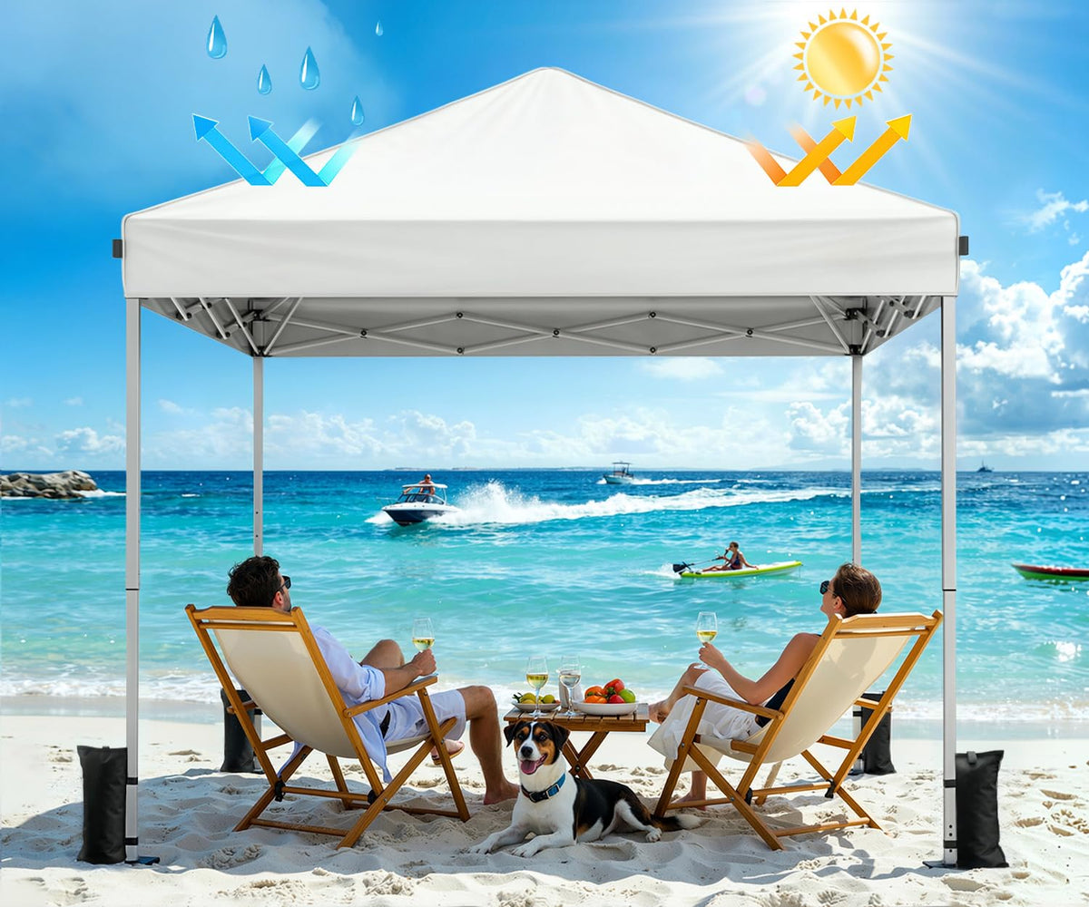 10x10 Pop Up Canopy Tent with One-Push Center Lock,Dark Gray Father Jim Norris notebooks