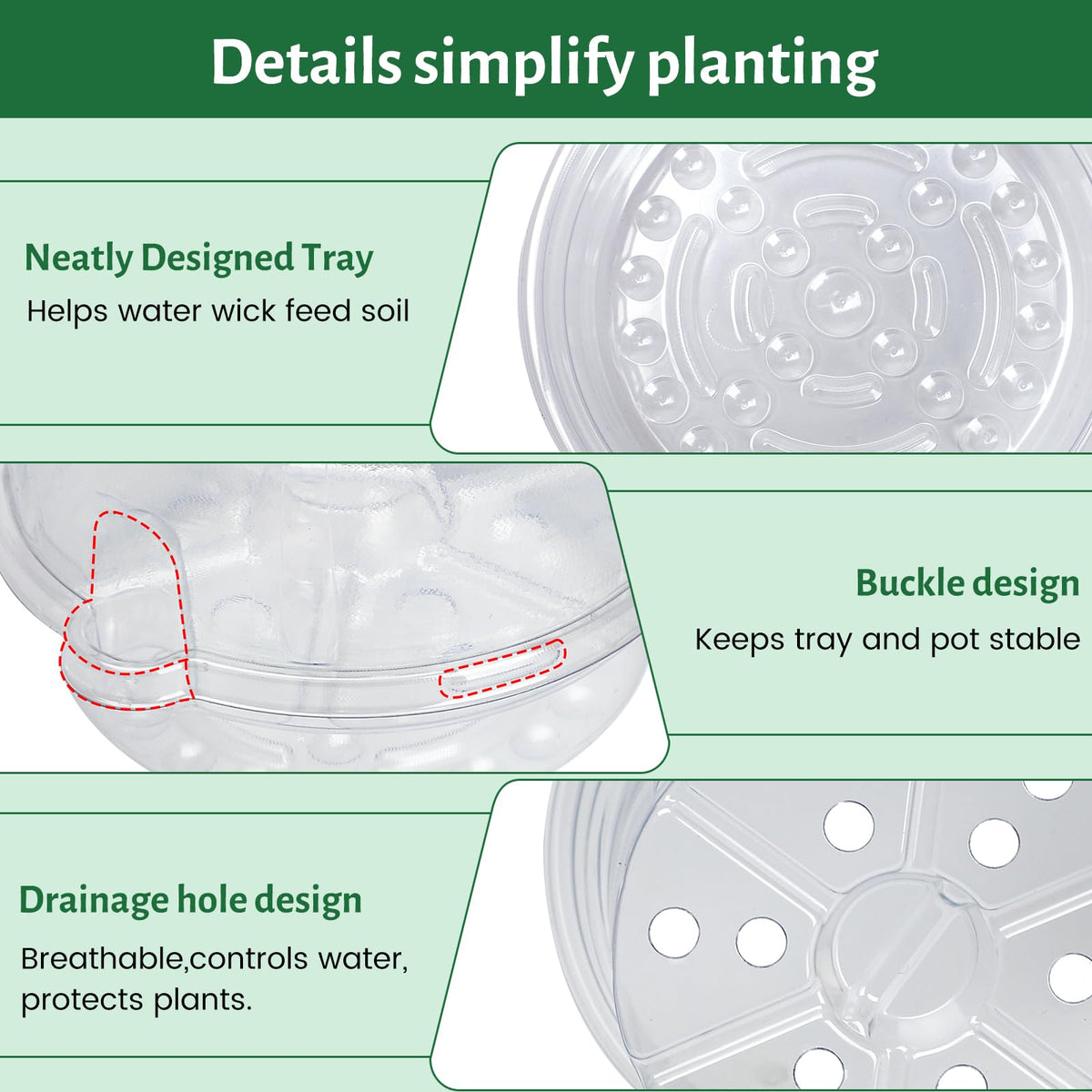 Bluepro Clear Nursery Pots with Humidity Domes, 4 Inch, 30-Pack Father Jim Norris notebooks