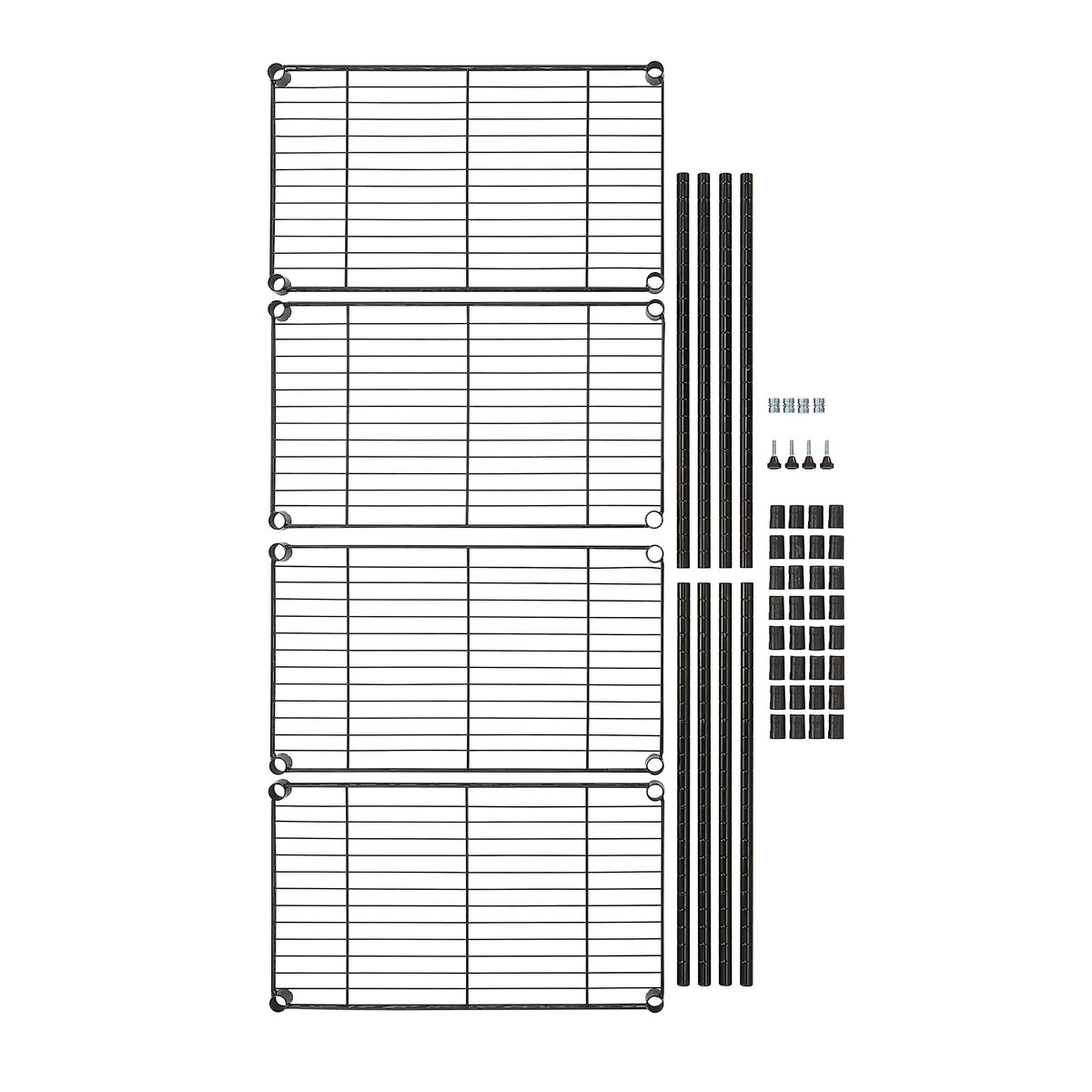 Amazon Basics 5-Shelf Adjustable Heavy Duty Steel Wire Storage Shelves for Garage