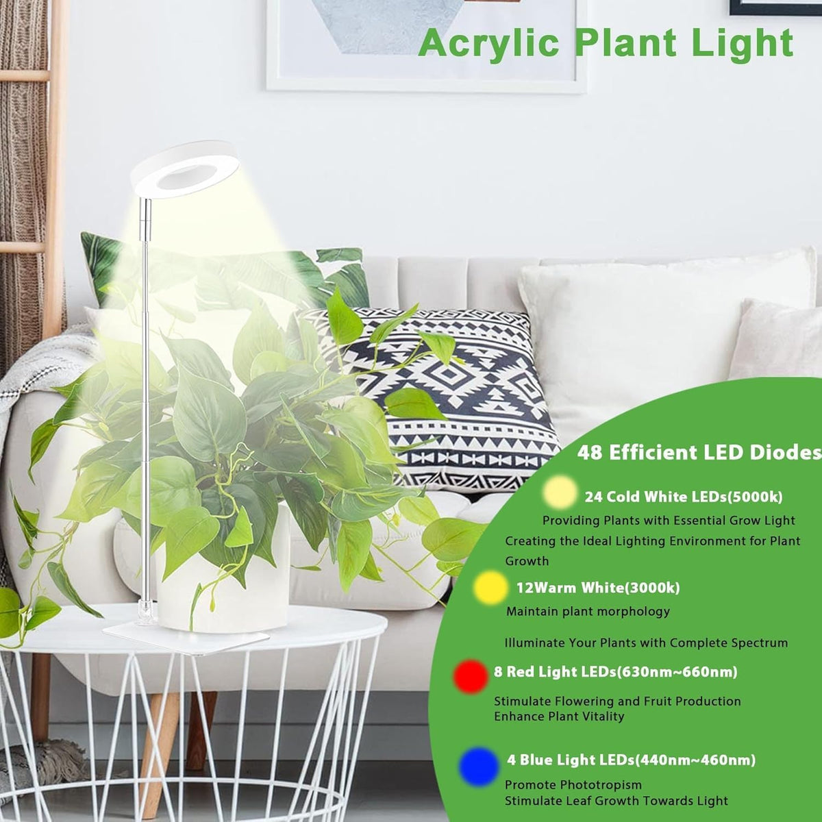 Yadoker 144 LEDs Full Spectrum Plant Grow Light for Indoor Plants,Height Adjustable, 6.3" Aluminum Housing,Automatic Timer with 8/12/16 Hours,10-Level Brightness,Black Plant Light with Base,2 Pack Father Jim Norris notebooks