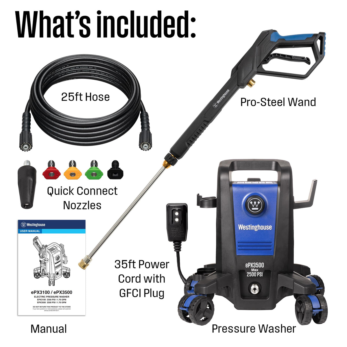 Westinghouse ePX3100s Electric Pressure Washer, 2100 Max PSI 1.76 Max GPM with Foam Cannon and Turbo Nozzle, for Cars/Fences/Driveways/Home/Patios Father Jim Norris notebooks