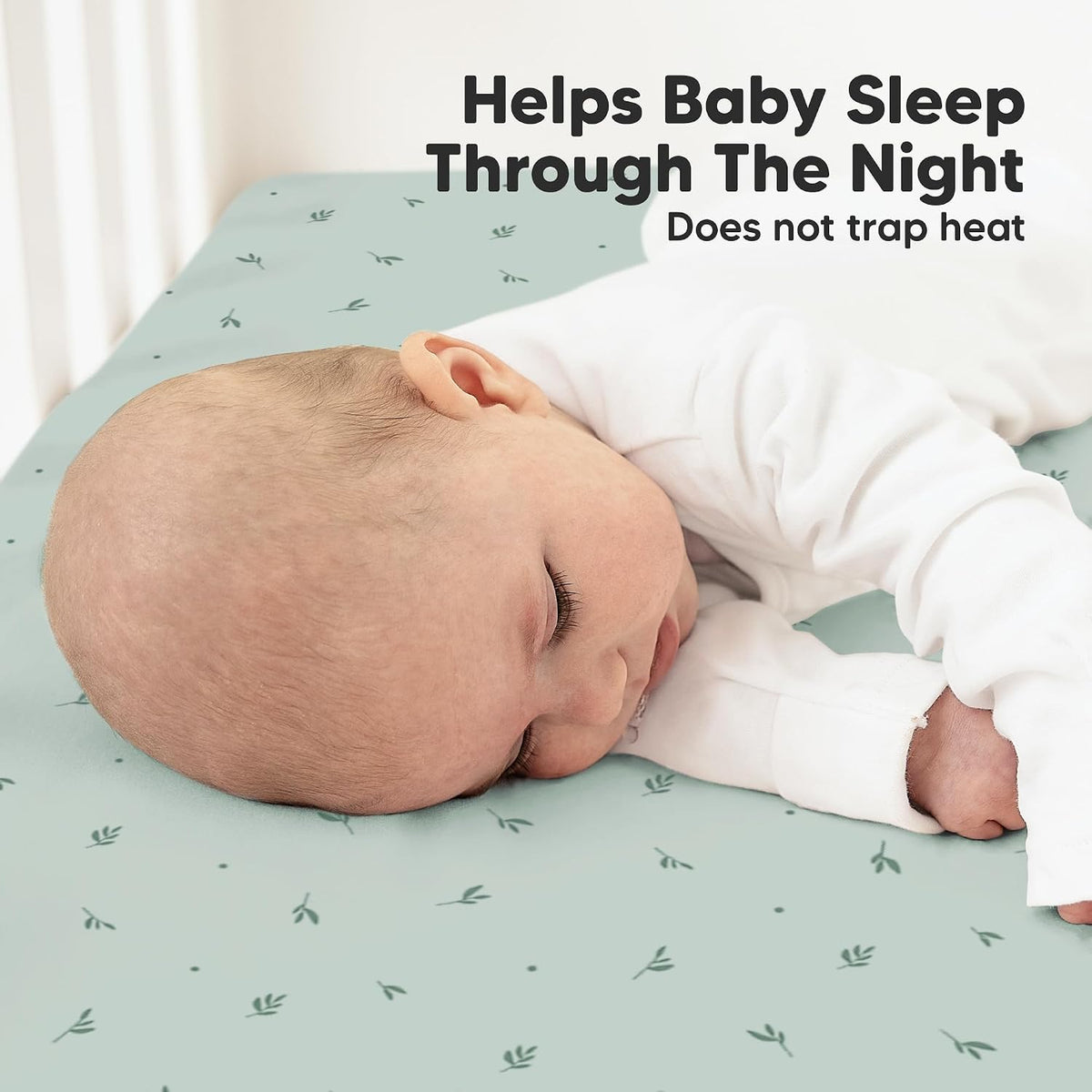 KeaBabies 2pk Organic Cotton Crib Sheets for Boys Girls 52x28, ABC Land Sky