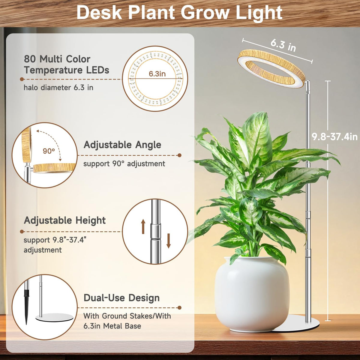 Aokrean Grow Lights for Indoor Plants Growing, Full Spectrum with Base Father Jim Norris notebooks