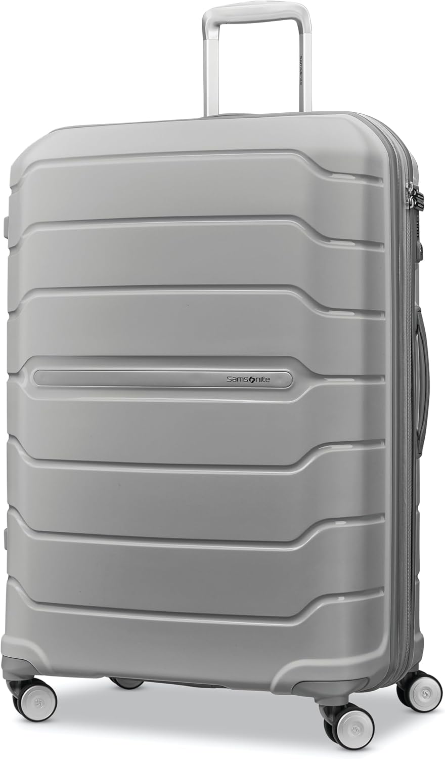 Samsonite Freeform Medium Luggage with Dual 360° Spinner Wheels - Checked Suitcase - TSA Lock, Airline-Approved - Lightweight Durable Polypropylene Expandable Hardshell - Amethyst Purple