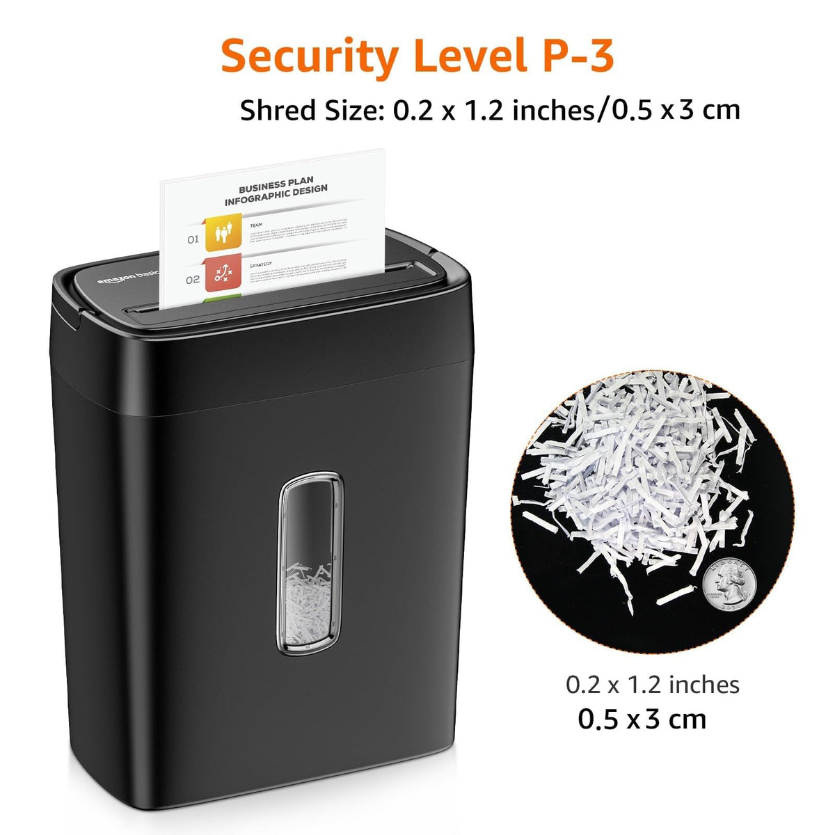 Amazon Basics 8-Sheet High Security Cross Cut Paper and Credit Card Shredder with P-4 Security, Auto Shut-off, Black Father Jim Norris notebooks