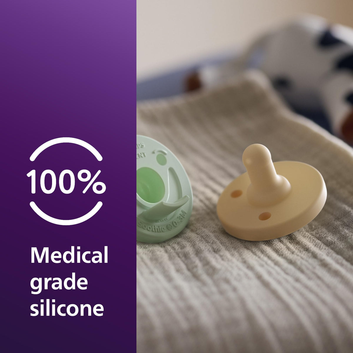 Philips Avent Soothie Baby Pacifier for 0-3 Months, BPA-Free, 4-Pack, Green