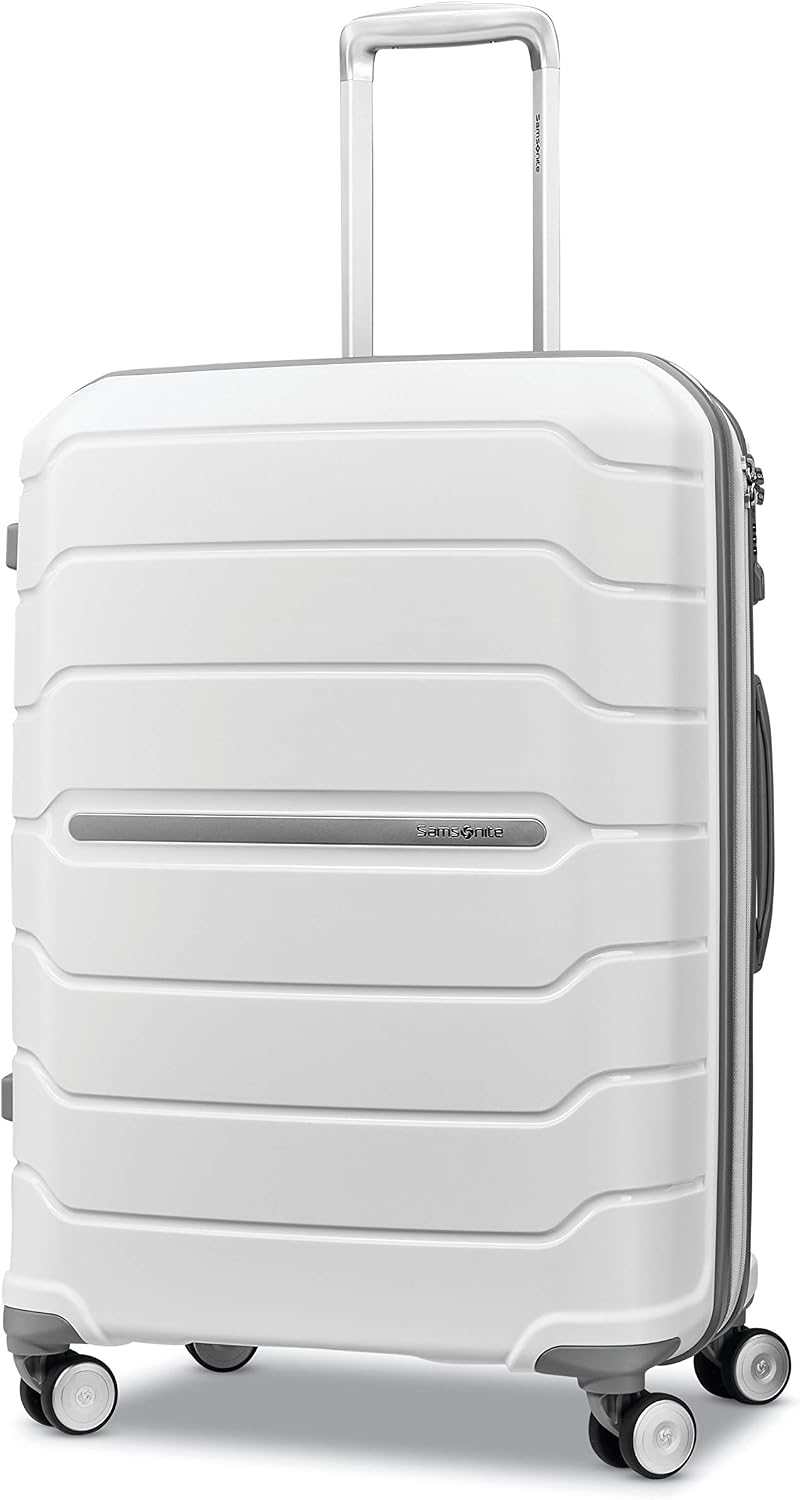Samsonite Freeform Medium Luggage with Dual 360° Spinner Wheels - Checked Suitcase - TSA Lock, Airline-Approved - Lightweight Durable Polypropylene Expandable Hardshell - Amethyst Purple