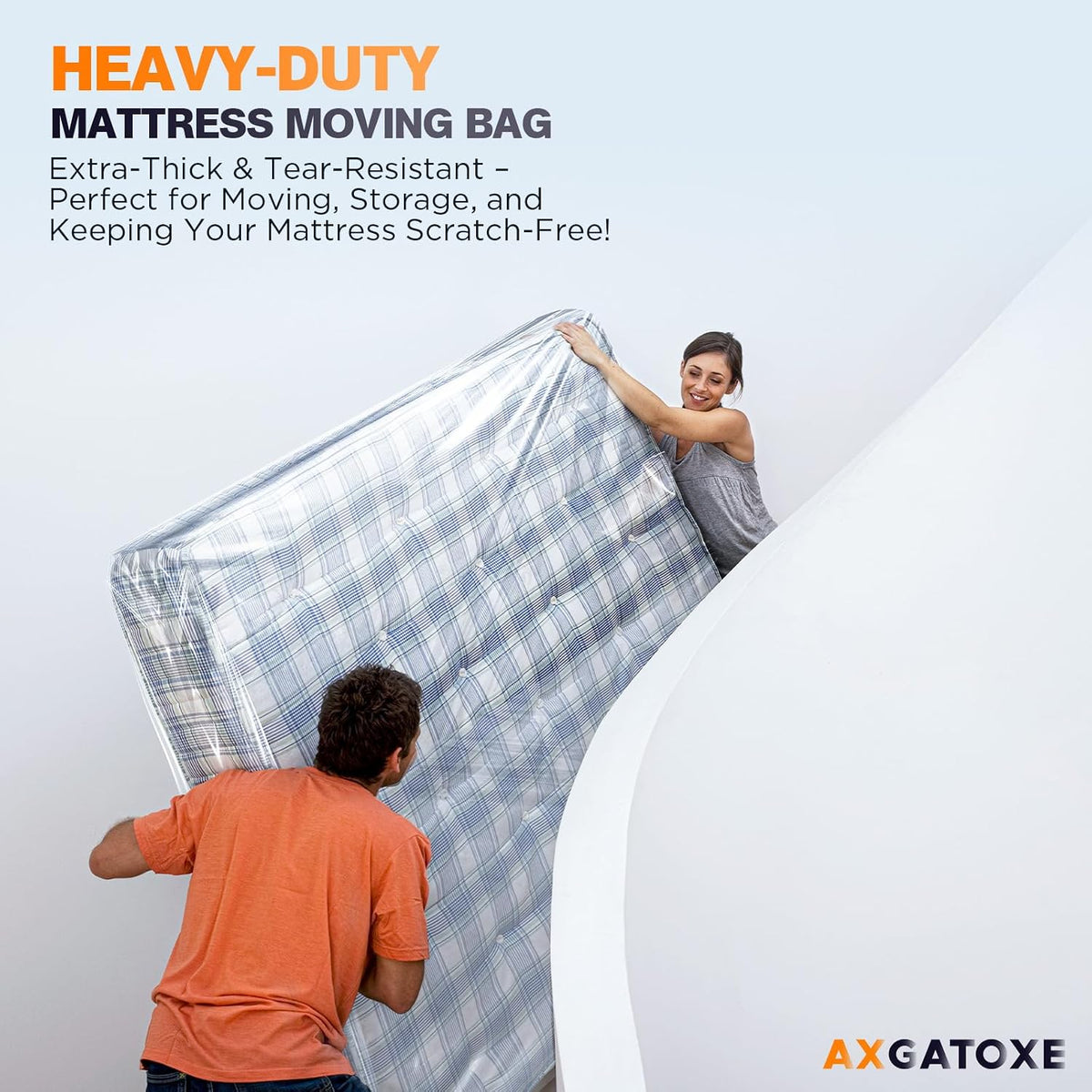 Plastic Mattress Bag for Moving Storage, King Size (1.5MIL)