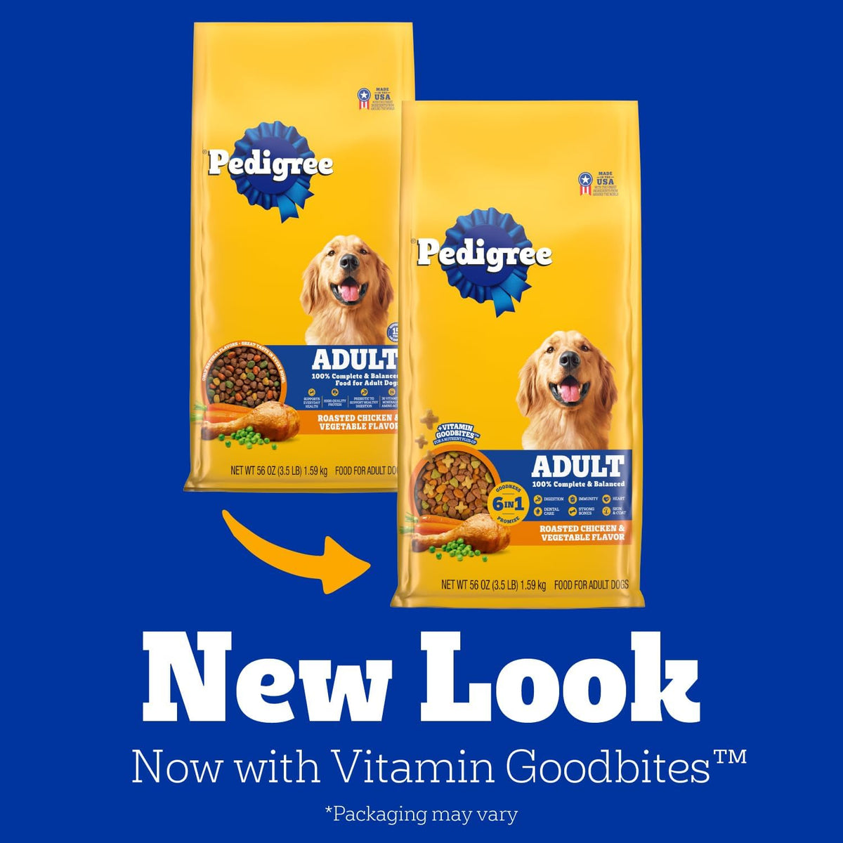 Pedigree Adult Complete Nutrition Dry Dog Food, Steak & Vegetable, 18 lb