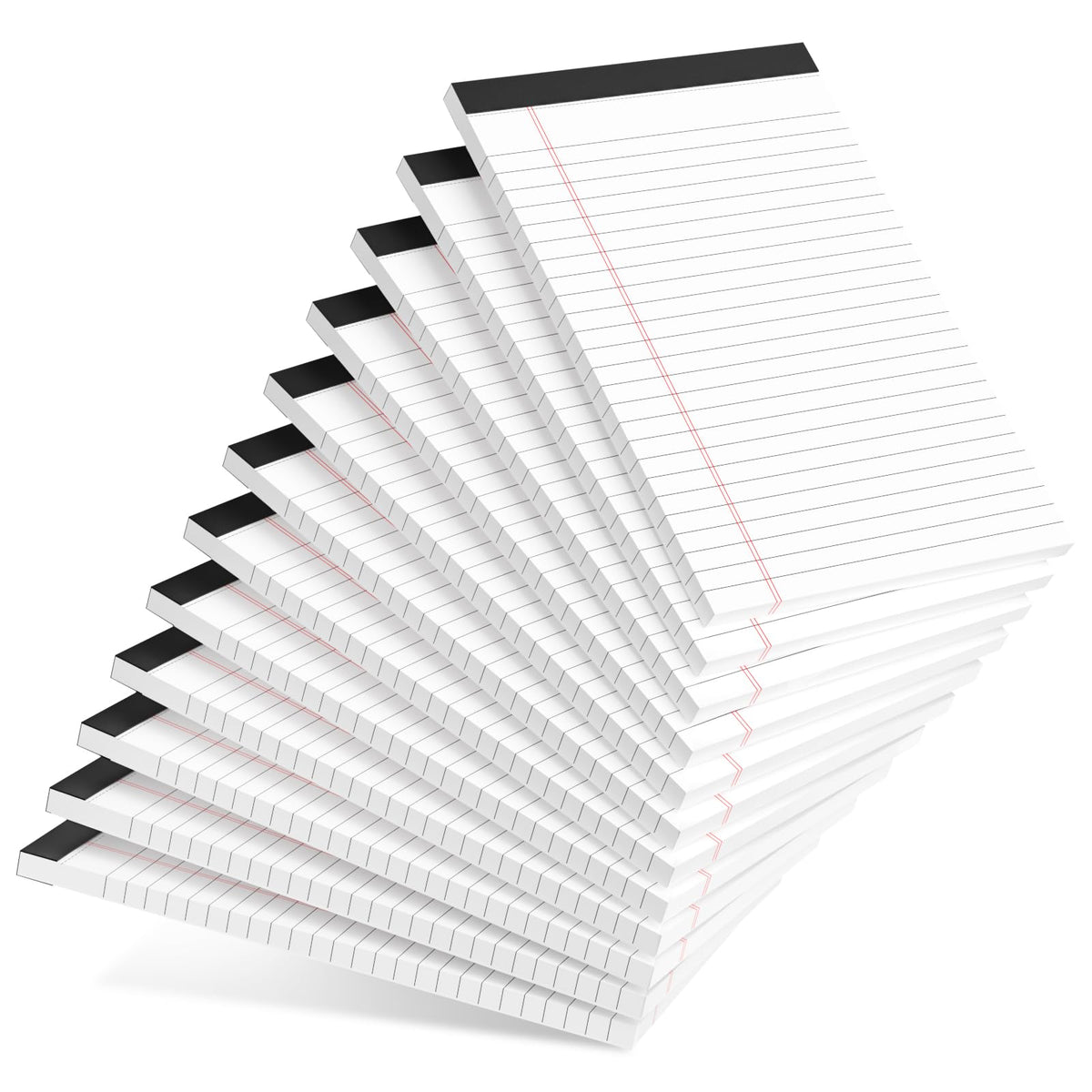 AILZFEI 6pcs Small Note Pad 5x8 College Ruled Legal Pads Paper Notepads 6 Pack Study Back Writing Pads 5 x 8 Legal Pads Perforated Narrow Ruled Pads of Paper White Father Jim Norris notebooks