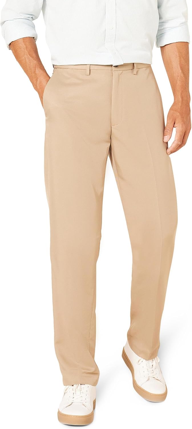 Amazon Essentials Men's Classic-Fit Expandable-Waist Flat-Front Dress Pants