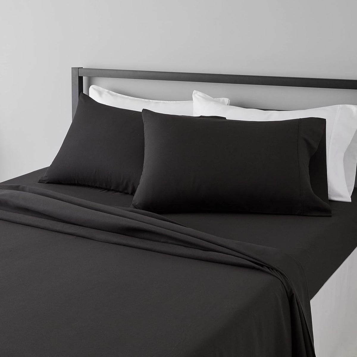 Amazon Basics Lightweight Super Soft Breathable Wrinkle-Resistant Microfiber 4-Piece Bed Sheet Set