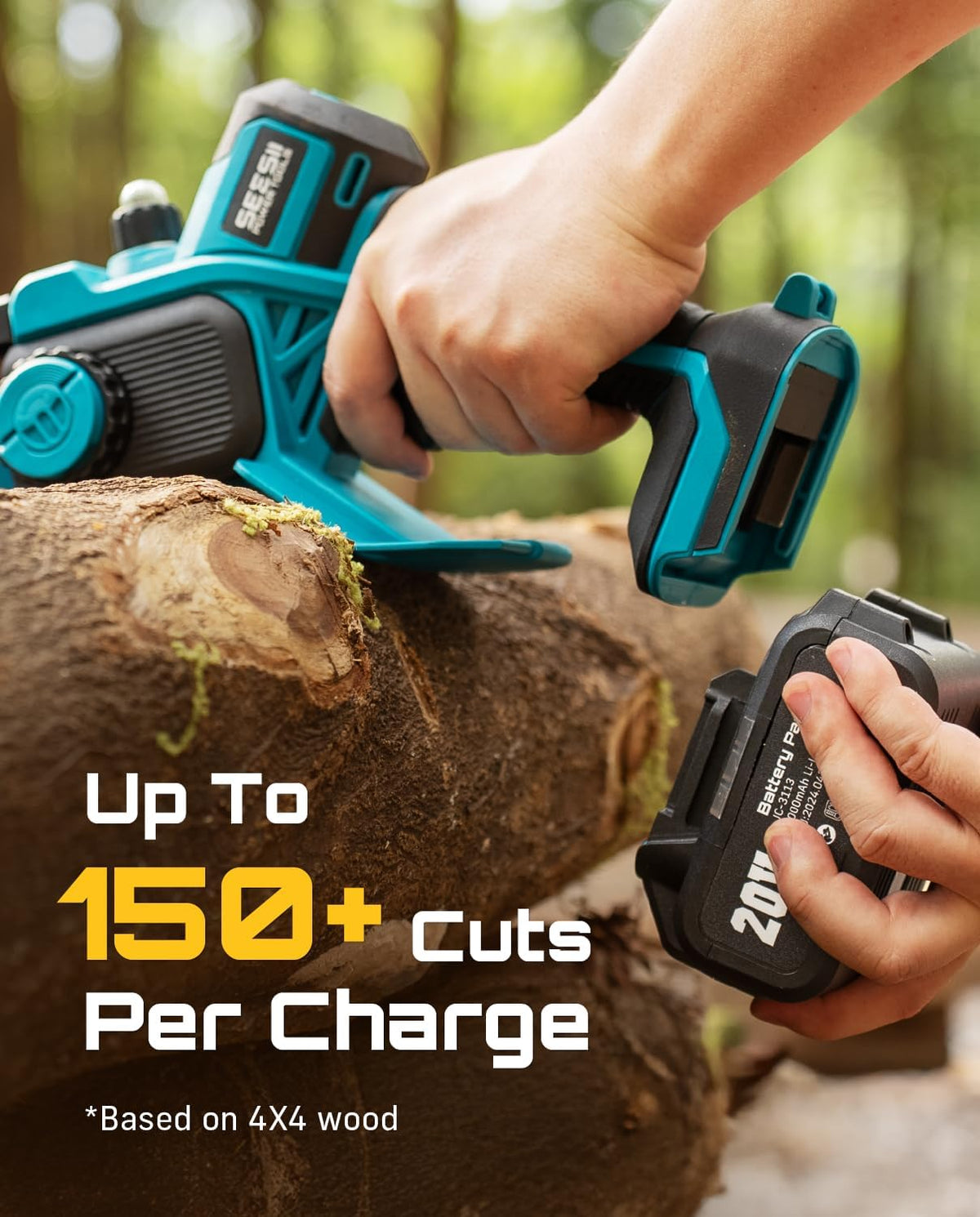 SEESII Flagship 8-Inch Cordless Mini Chainsaw, Upgraded Brushless Motor Father Jim Norris notebooks