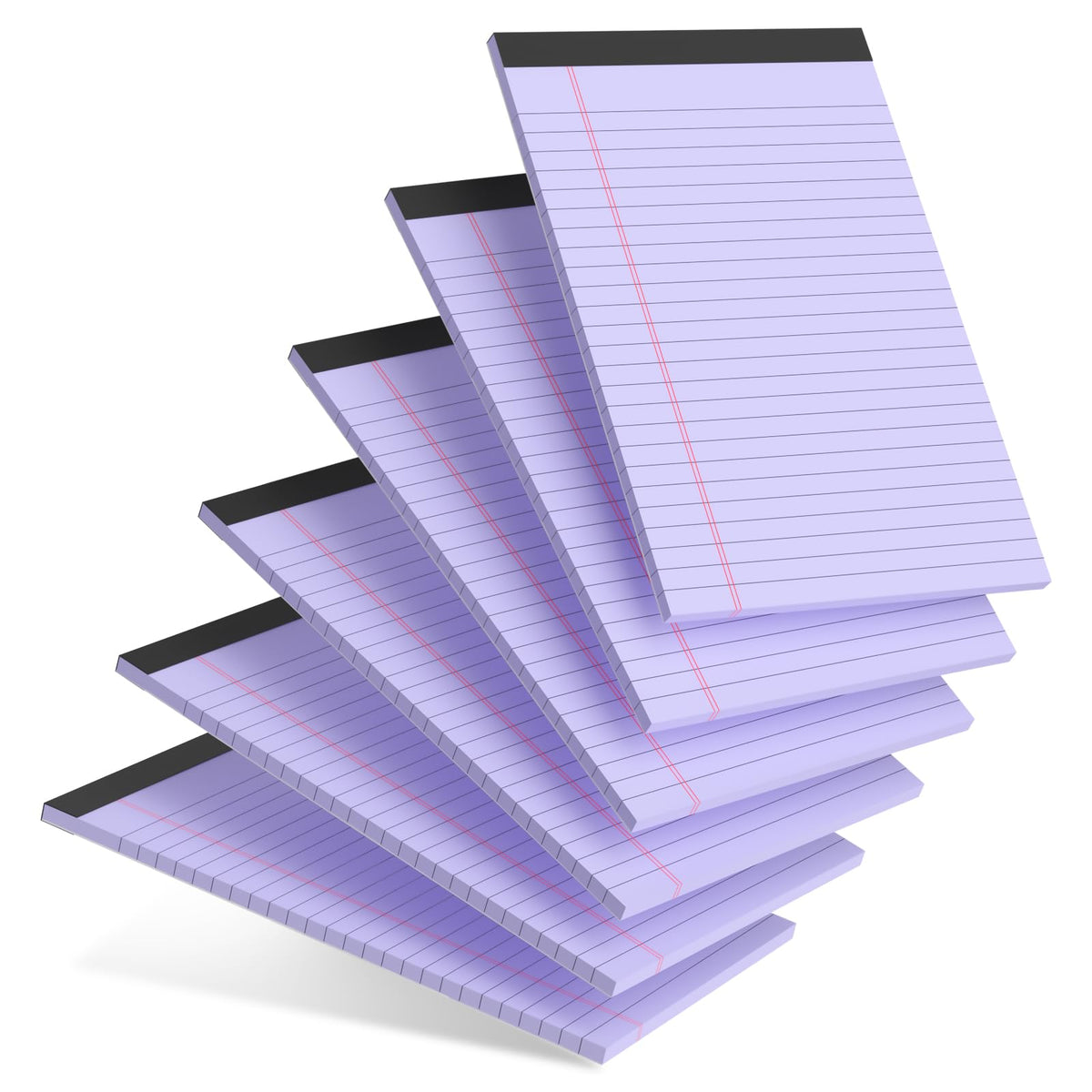 AILZFEI 6pcs Small Note Pad 5x8 College Ruled Legal Pads Paper Notepads 6 Pack Study Back Writing Pads 5 x 8 Legal Pads Perforated Narrow Ruled Pads of Paper White Father Jim Norris notebooks
