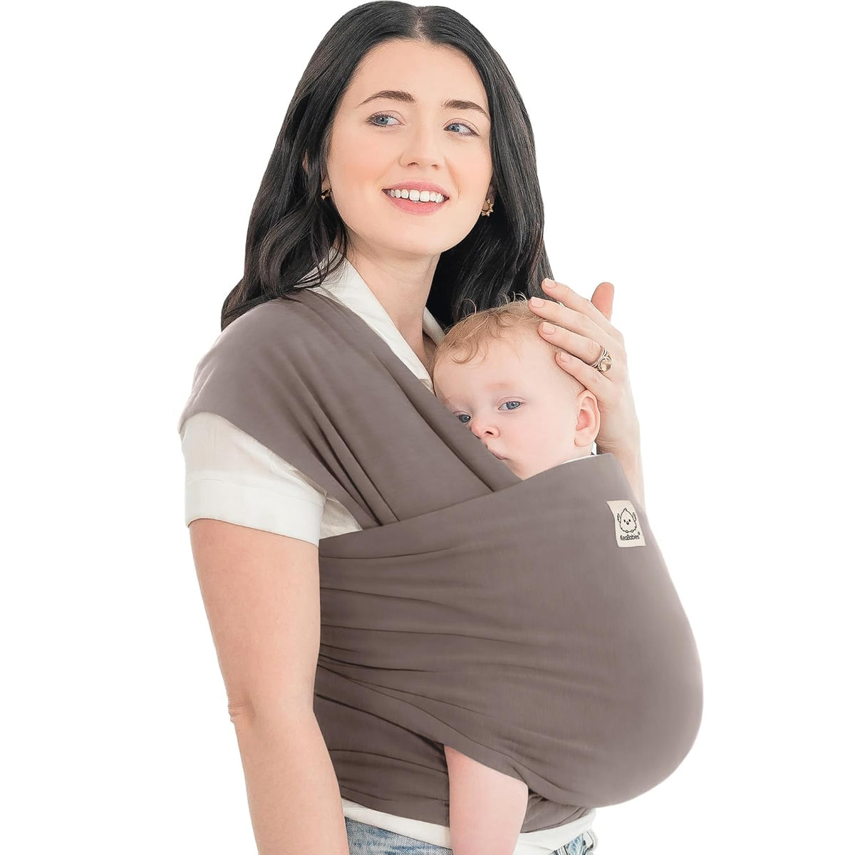 KeaBabies Baby Wrap Carrier, All in 1 Original Baby Carrier, Trendy Black