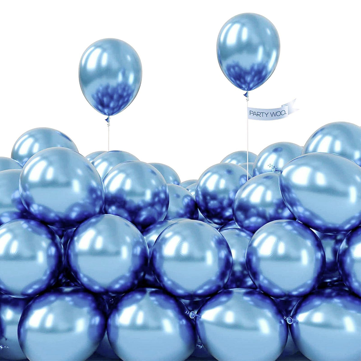 PartyWoo Assorted Colors Rainbow Balloons 50pcs Multicolor Colorful Color