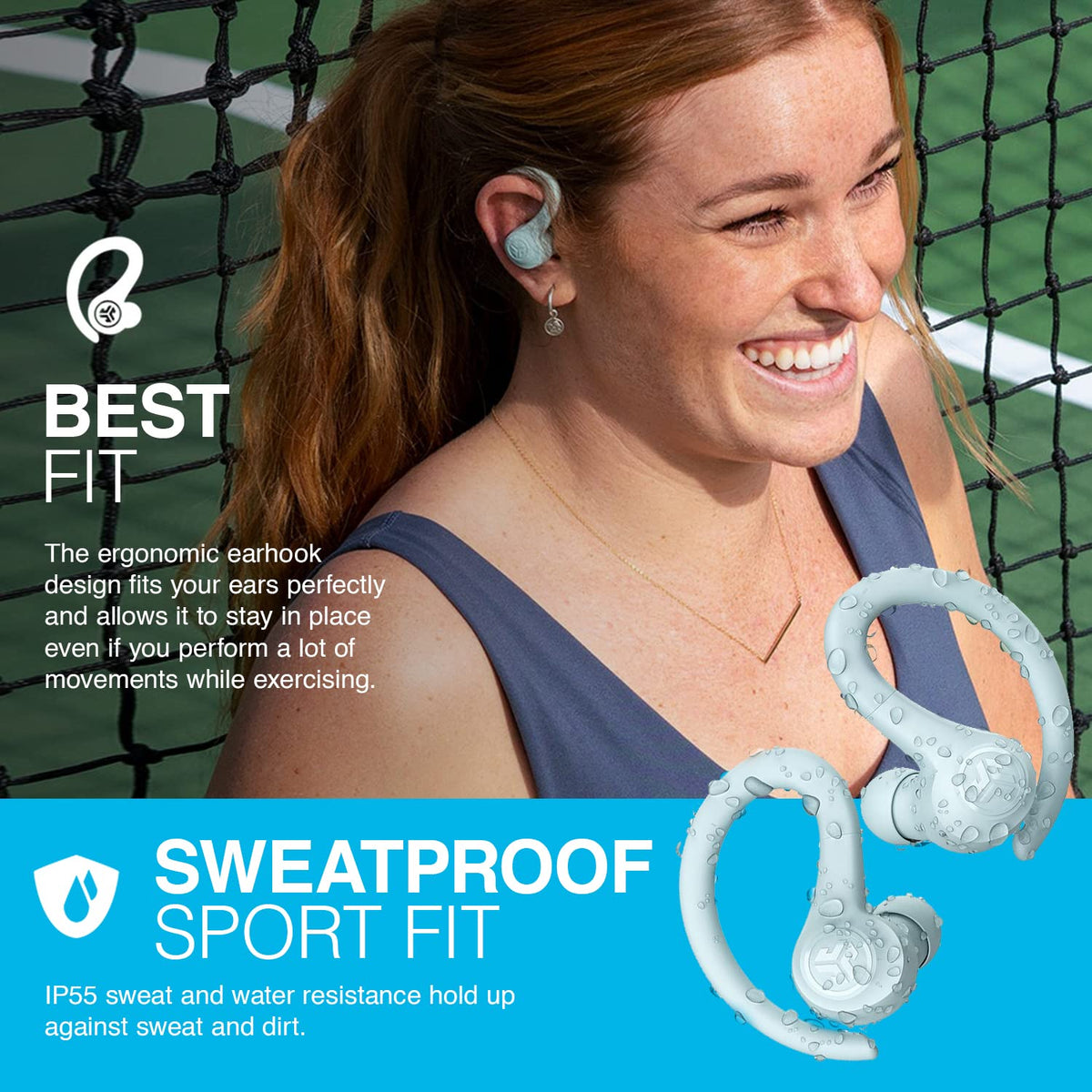 JLab, Go Sport+, True Wireless Workout Earbuds, Bluetooth Sport Earbuds, Clear Calling, Teal Father Jim Norris notebooks