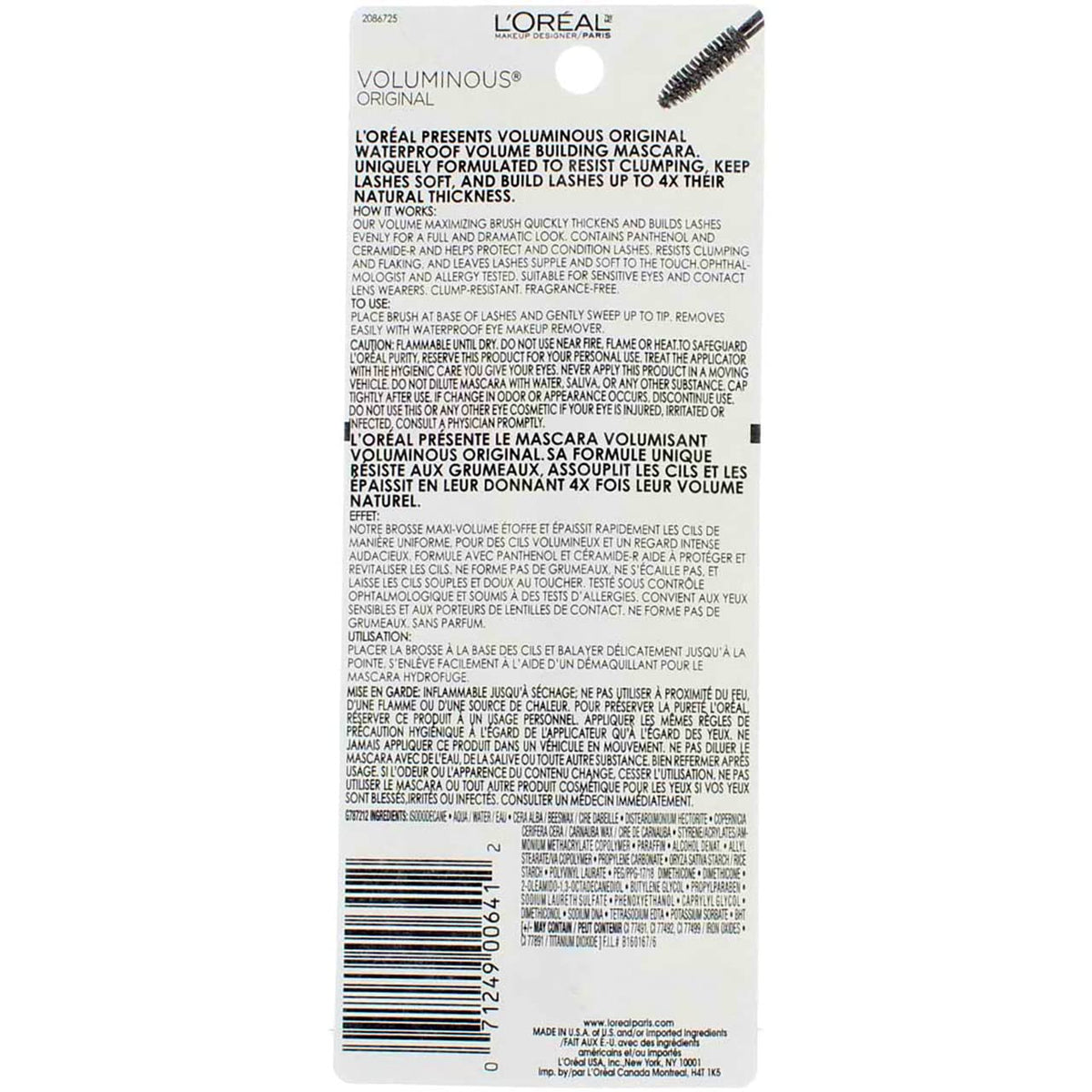 L’Oreal ParisVoluminous Waterproof Volume Building Mascara, Black [360], 0.28 oz (Pack of 3) Father Jim Norris notebooks