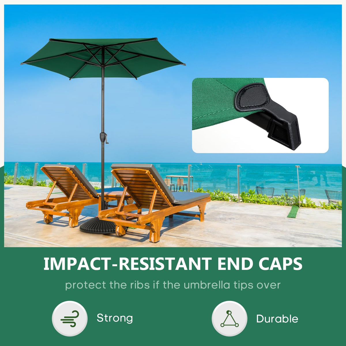 Abba Patio 7.5FT Lyon Outdoor Patio Umbrella Outdoor Table Umbrella with Push Button Tilt and Crank Market Umbrella 6 Sturdy Ribs UV Protection Waterproof for Garden Deck Backyard Pool Grey Father Jim Norris notebooks