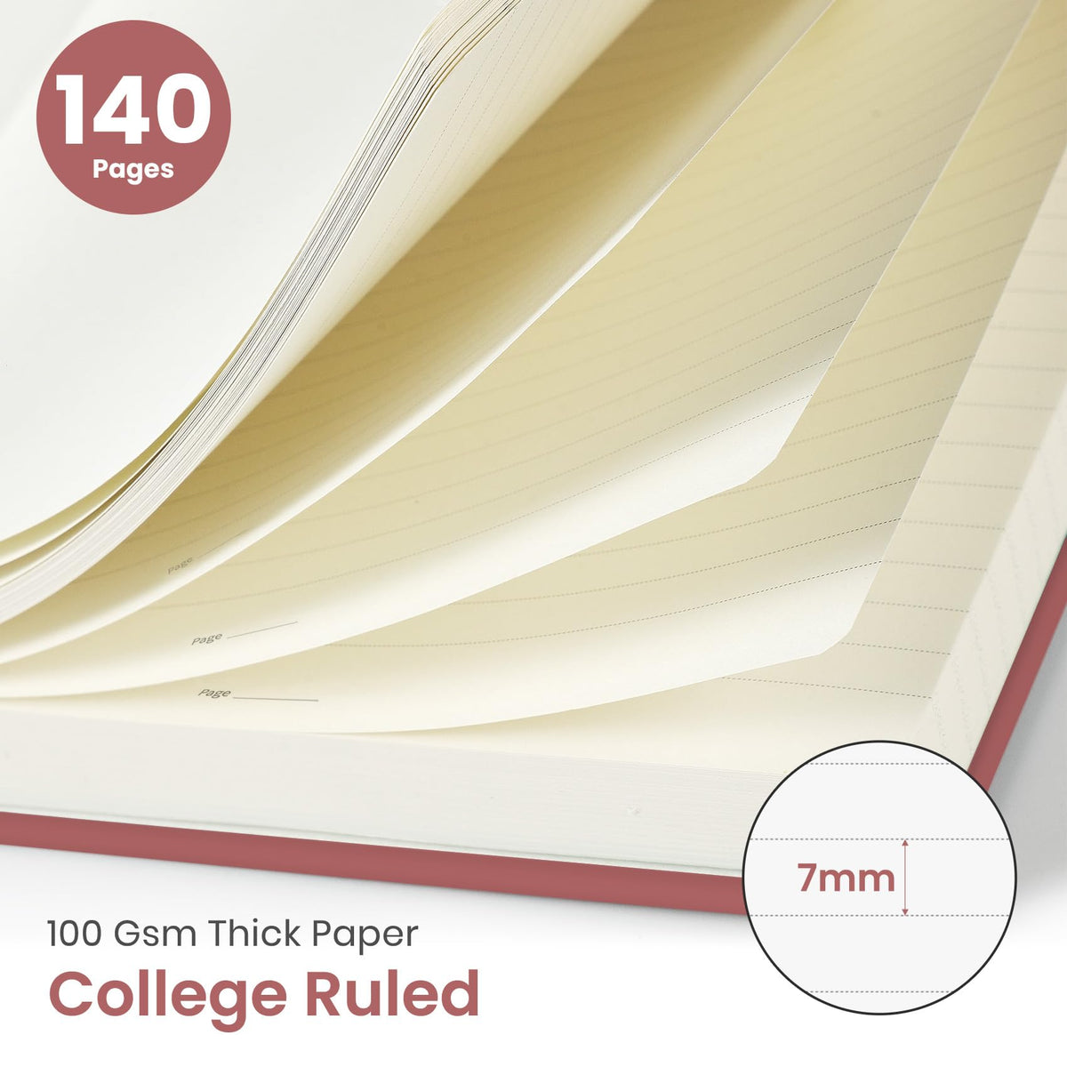 Taja Lined Spiral Notebook for Work, 5.7"x7.9" Spiral Journal College Ruled Father Jim Norris notebooks
