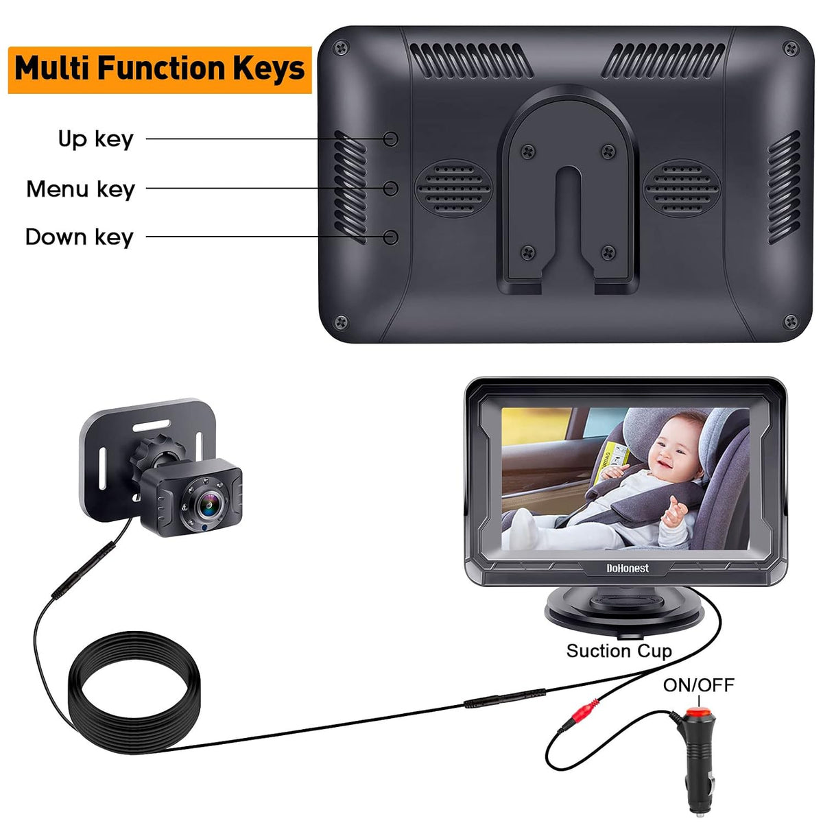 DoHonest Baby Car Camera HD 1080P: Rear Facing Car Baby Monitor Clear Image Father Jim Norris notebooks