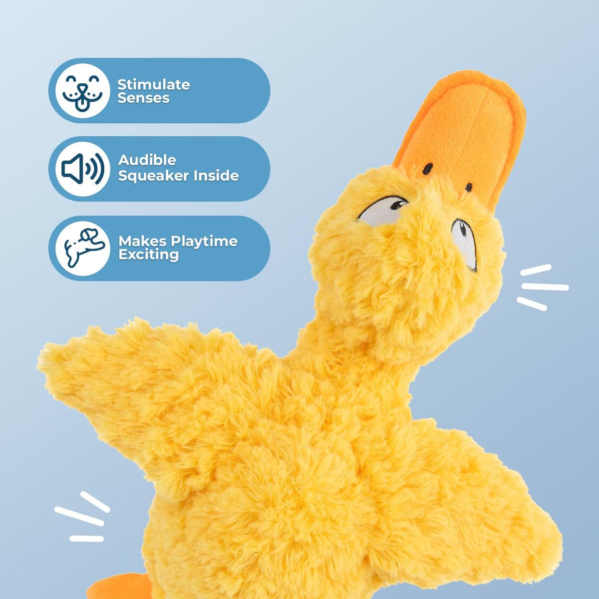 Best Pet Supplies Interactive Squeaky Dog Toy - Crinkle Duck, Blue Father Jim Norris notebooks