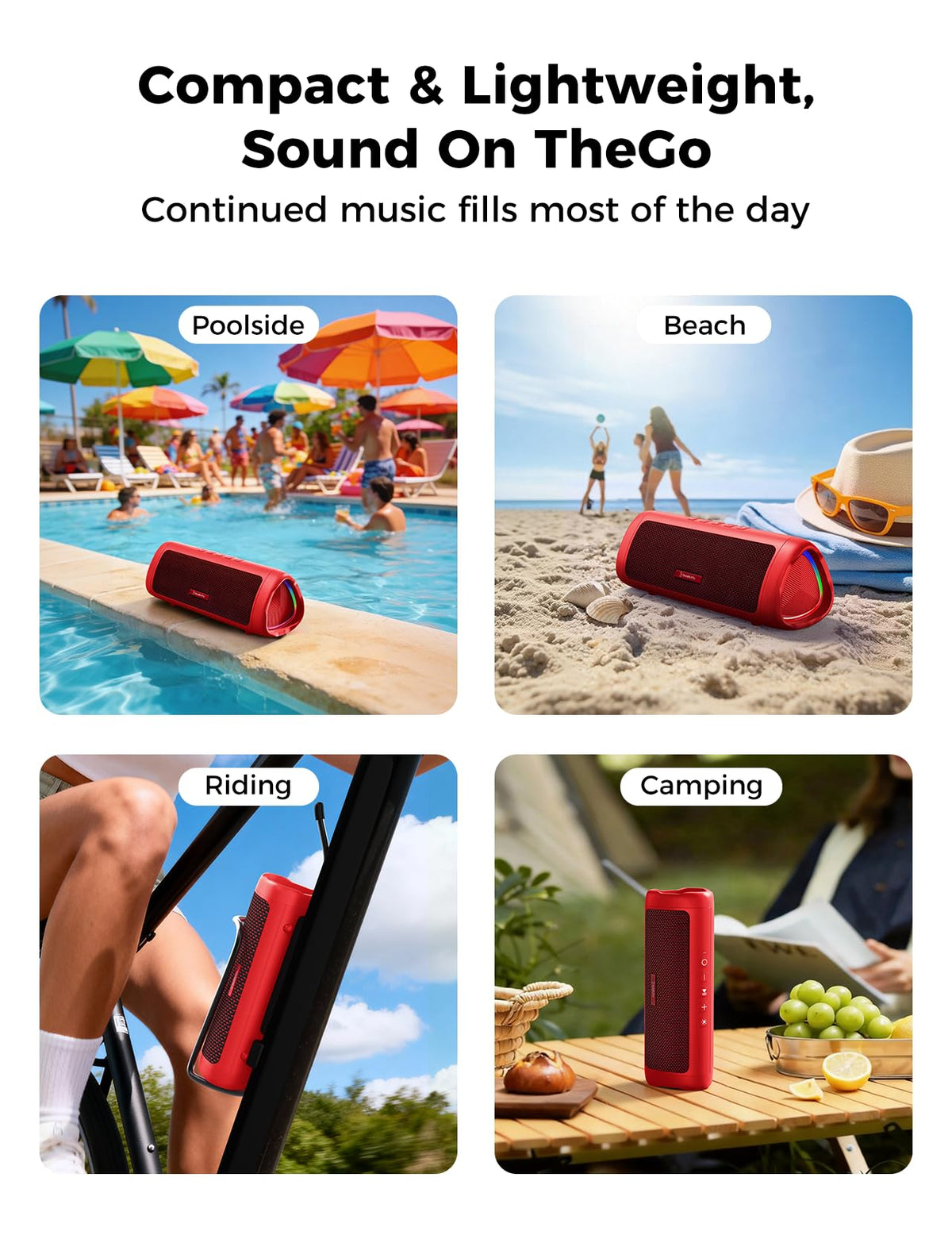 Bluetooth Speaker, 20W HD Sound, Portable Wireless, IPX5 Waterproof, Up to 24H Playtime, TWS Pairing, for Home/Party/Outdoor/Camping/Beach Essentials, Electronic Gadgets, Birthday Gift (Black) Father Jim Norris notebooks