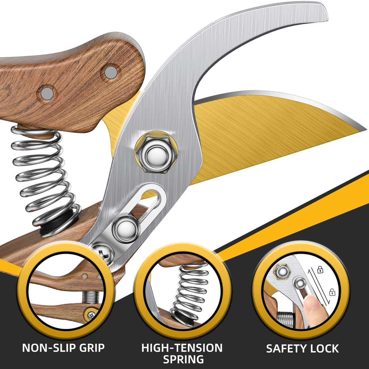 DECERK® 8.5" Professional Pruning Shears, Effortlessly Prunes 3/4" Branches Father Jim Norris notebooks