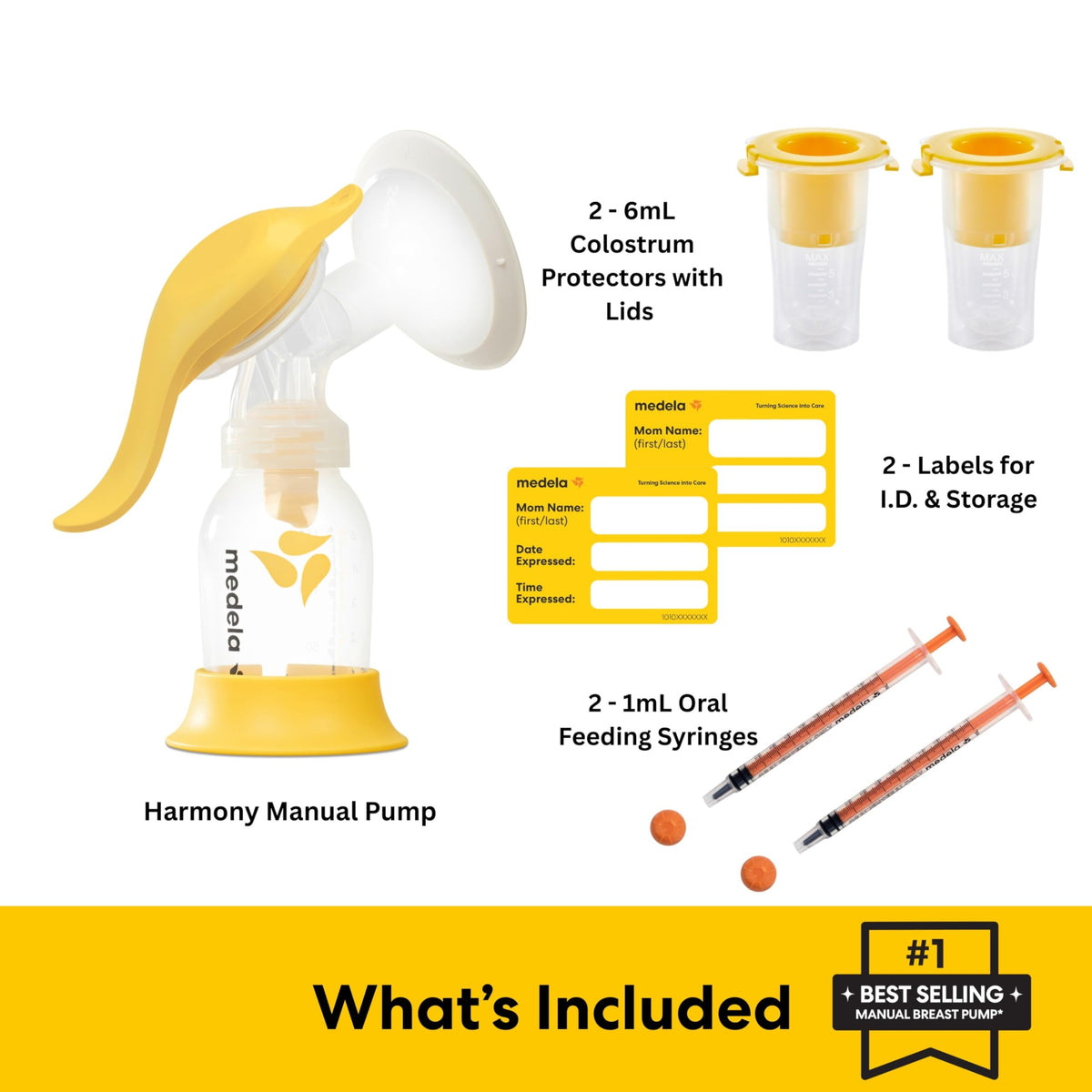 Medela Harmony Manual Breast Pump, On-the-Go, More Milk Output