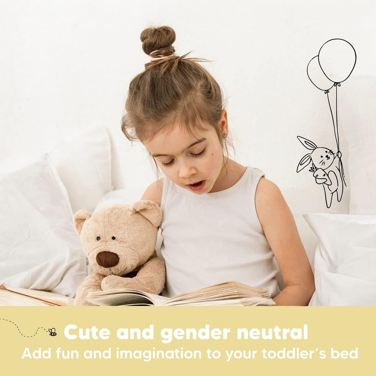 Toddler Pillow with Pillowcase, 13x18 My Little Dreamy Pillow (ABC Land)