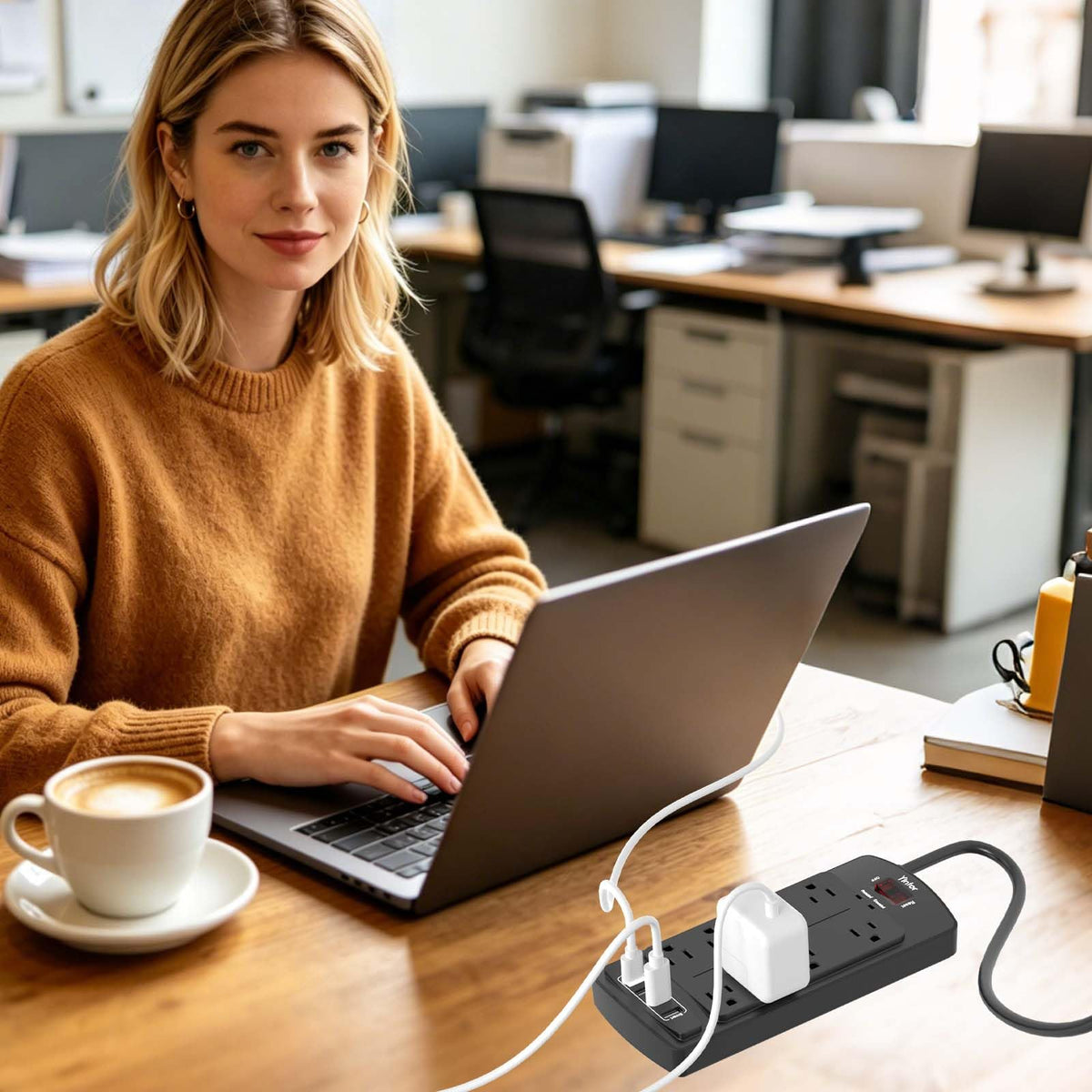 Yintar 6Ft Surge Protector Power Strip with 6 Outlets & 3 USB Ports, Black Father Jim Norris notebooks
