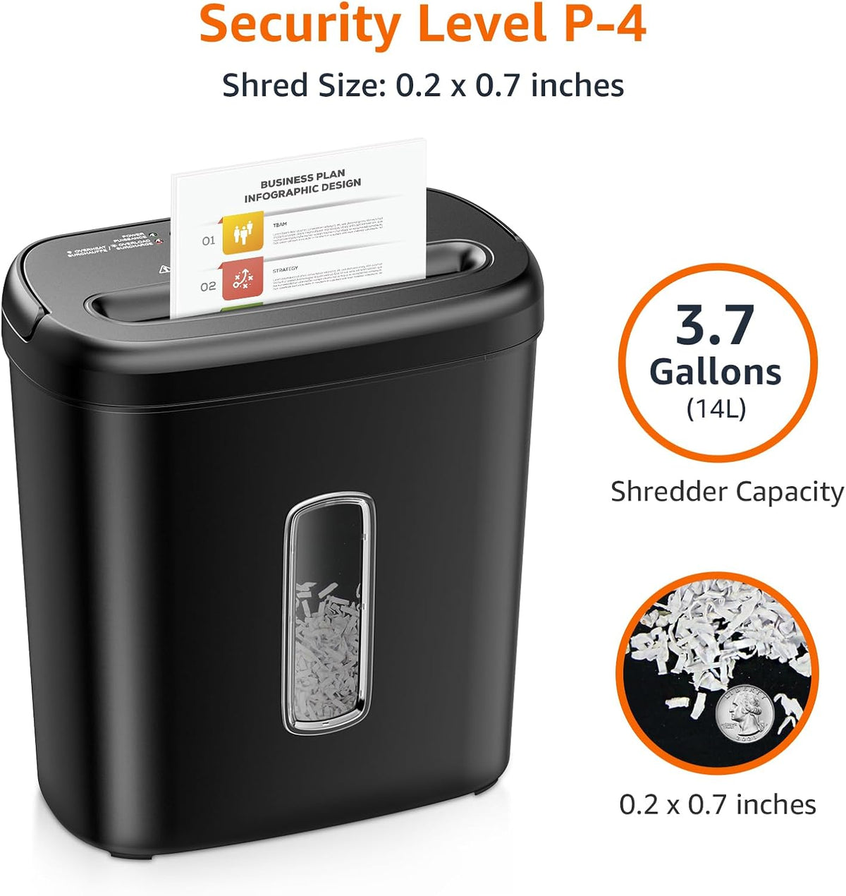 Amazon Basics 8-Sheet High Security Cross Cut Paper and Credit Card Shredder with P-4 Security, Auto Shut-off, Black Father Jim Norris notebooks