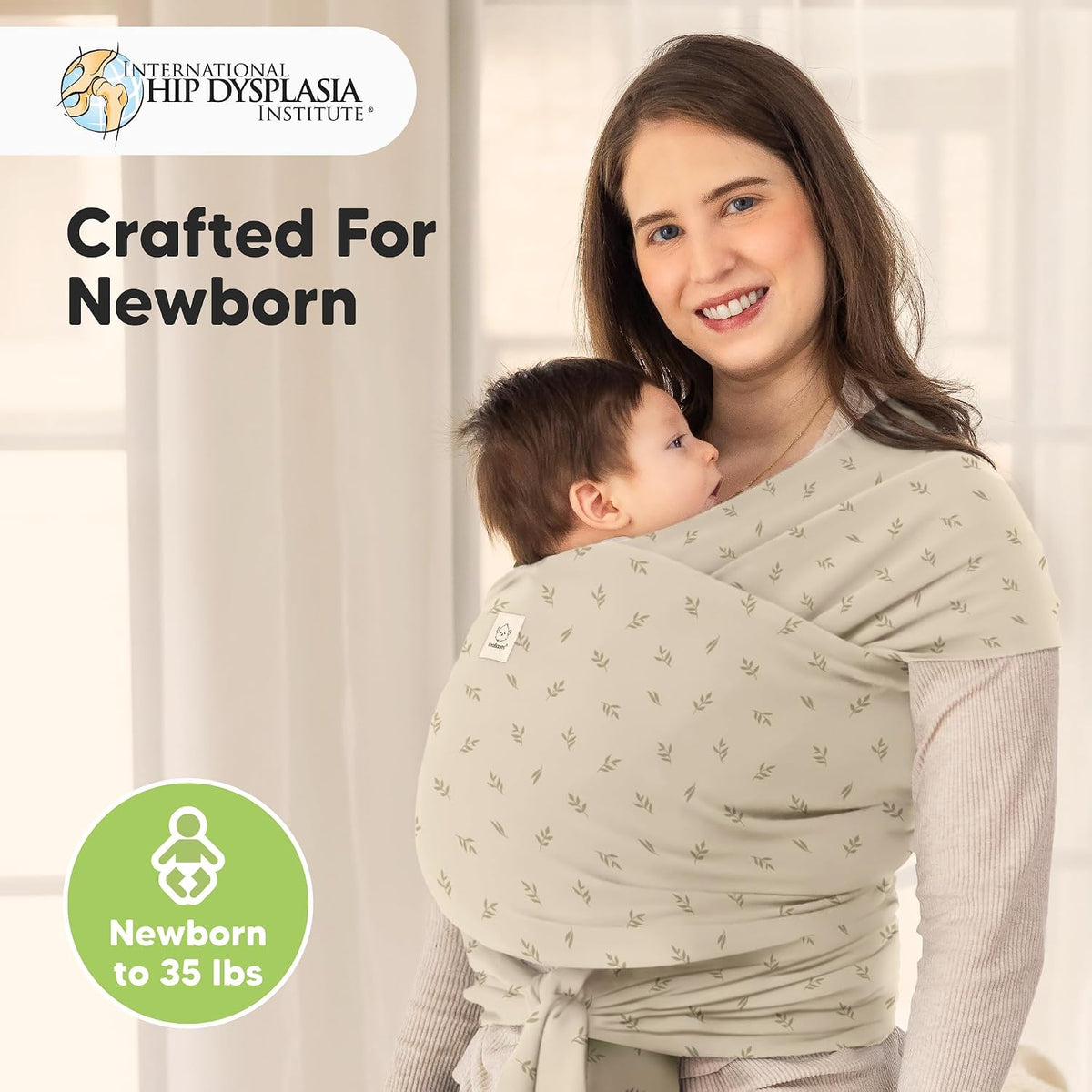 KeaBabies Baby Wrap Carrier, All in 1 Original Baby Carrier, Trendy Black