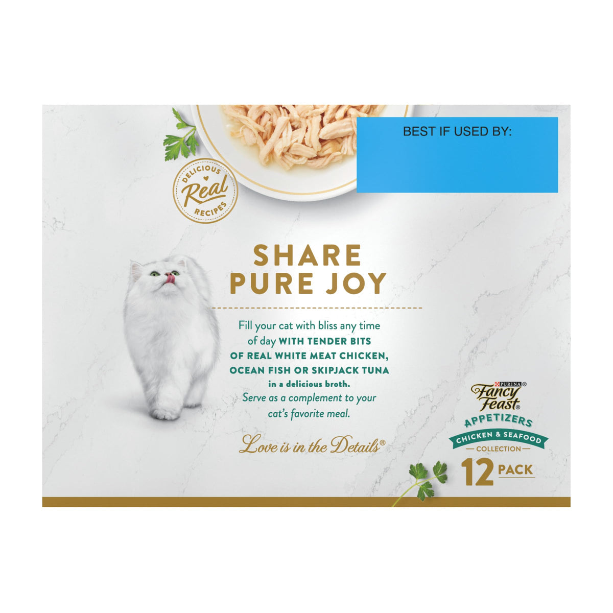 Purina Fancy Feast Seafood Classic Pate Variety Pack, 3 oz Cans, 30-Pack