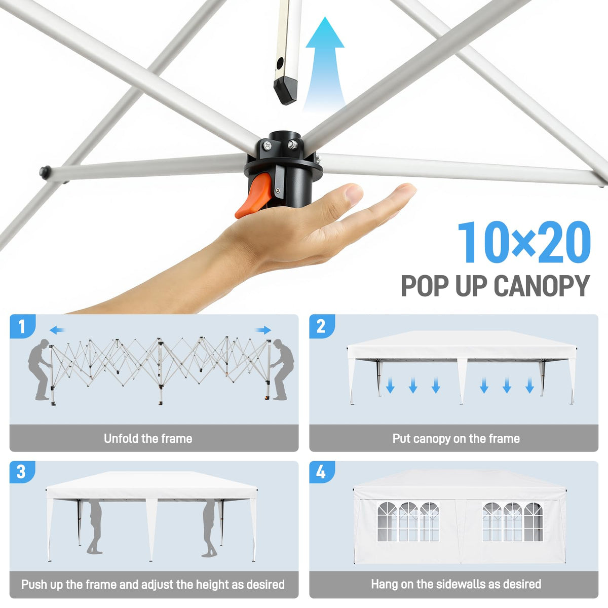 10x10 Pop Up Canopy Tent with One-Push Center Lock,Dark Gray Father Jim Norris notebooks