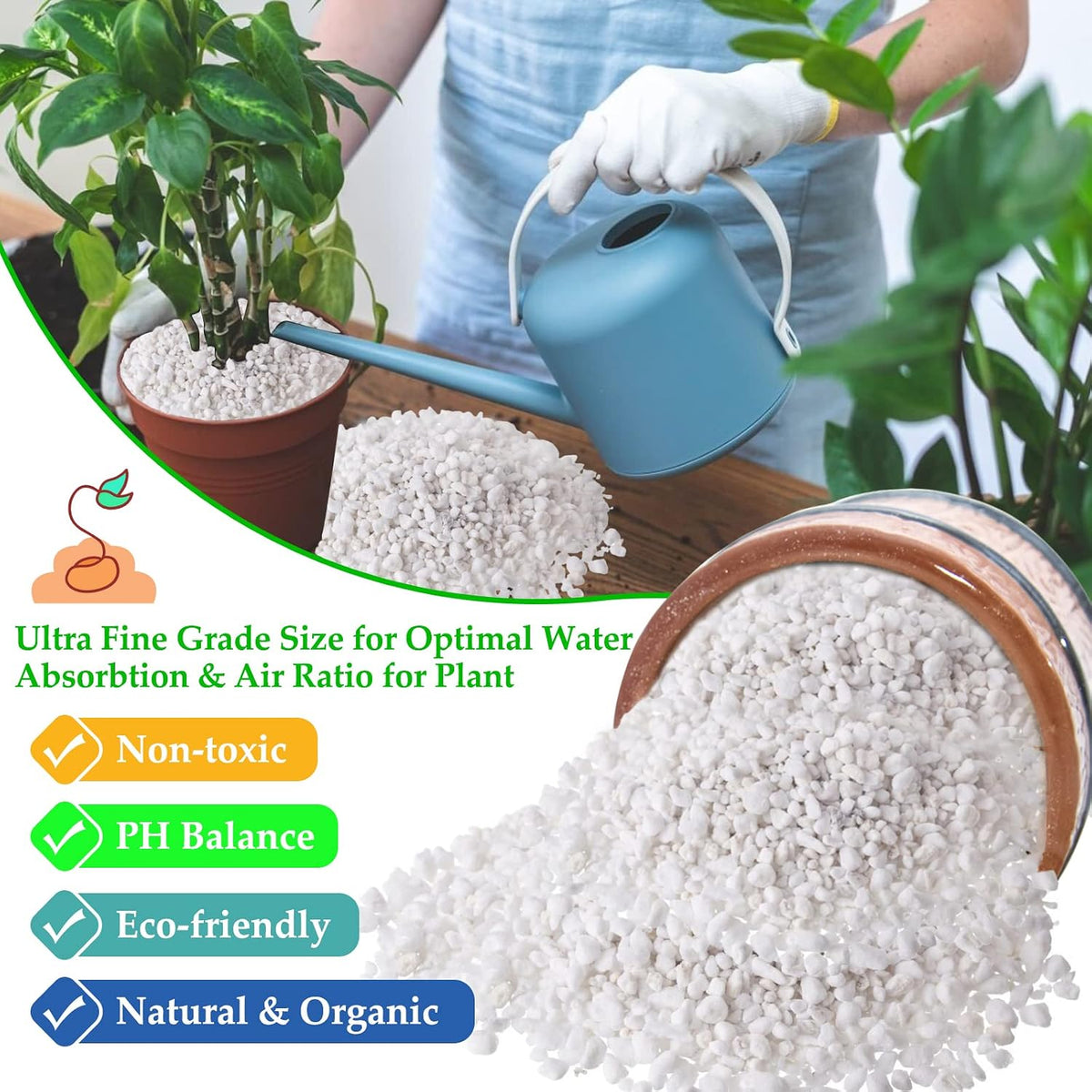 Legigo 4 Quarts Organic Perlite for Plants Indoor, Soil Mix Amendment Father Jim Norris notebooks