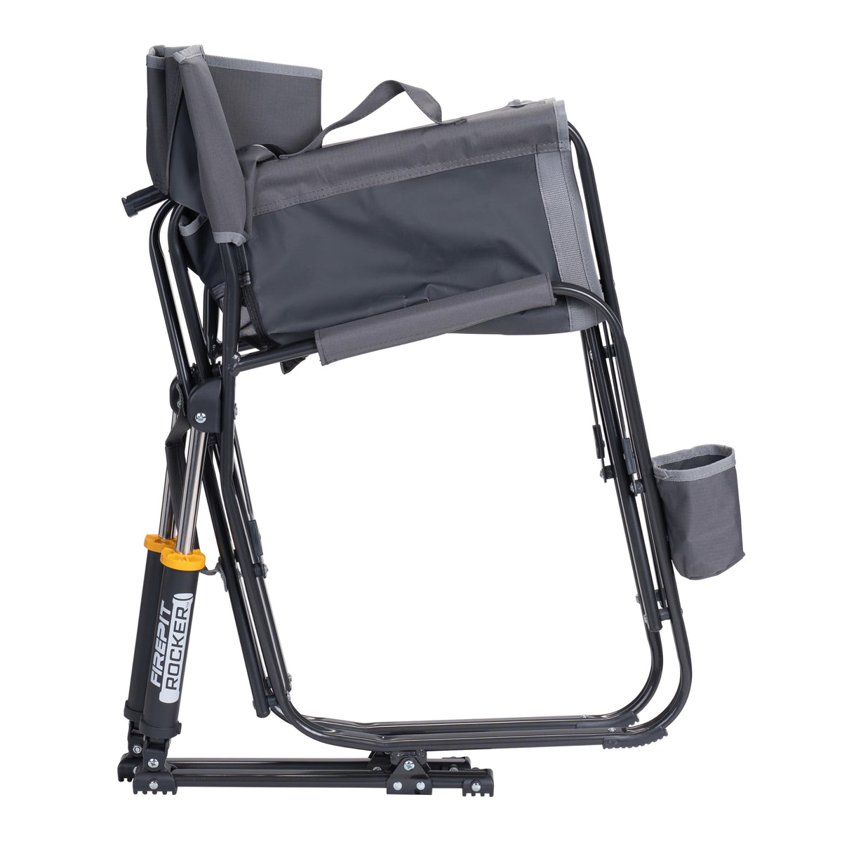 GCI Outdoor Freestyle Rocker XL with Side Table Camping Chair | Portable Folding Rocking Chair with Solid, Durable Armrests, Drink Holder & Comfortable Backrest — Black Father Jim Norris notebooks