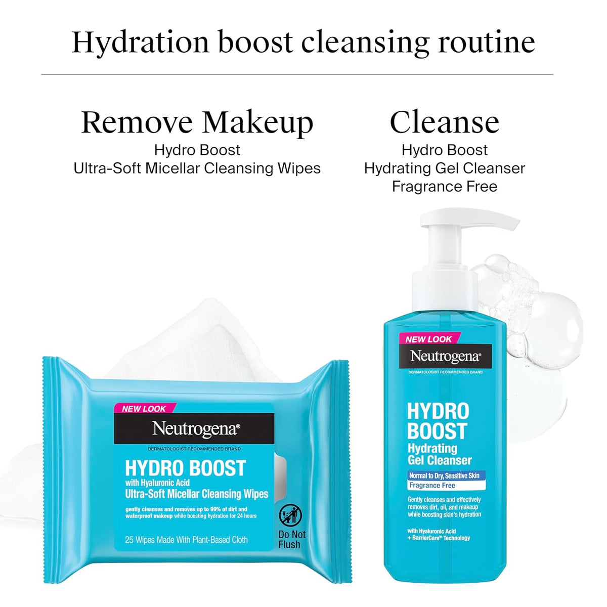 Neutrogena Hydro Boost Cleansing Wipes Makeup Remover,