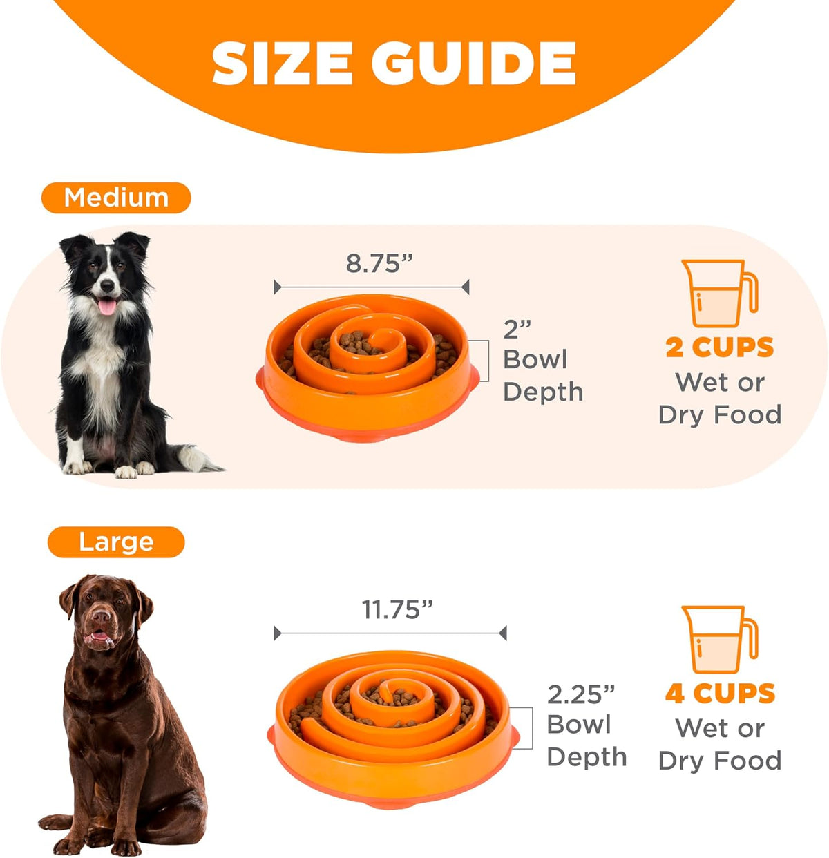 Outward Hound Fun Feeder Slo Bowl Dog Slow Feeder, Notch, Blue, 8.8"