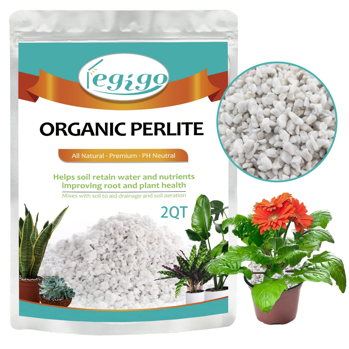 Legigo 4 Quarts Organic Perlite for Plants Indoor, Soil Mix Amendment Father Jim Norris notebooks