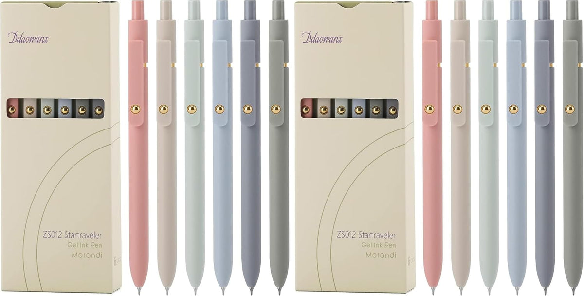 Ddaowanx Gel Pens,6 Pcs 0.5mm Retractable Quick Dry Black Ink Pens Father Jim Norris notebooks