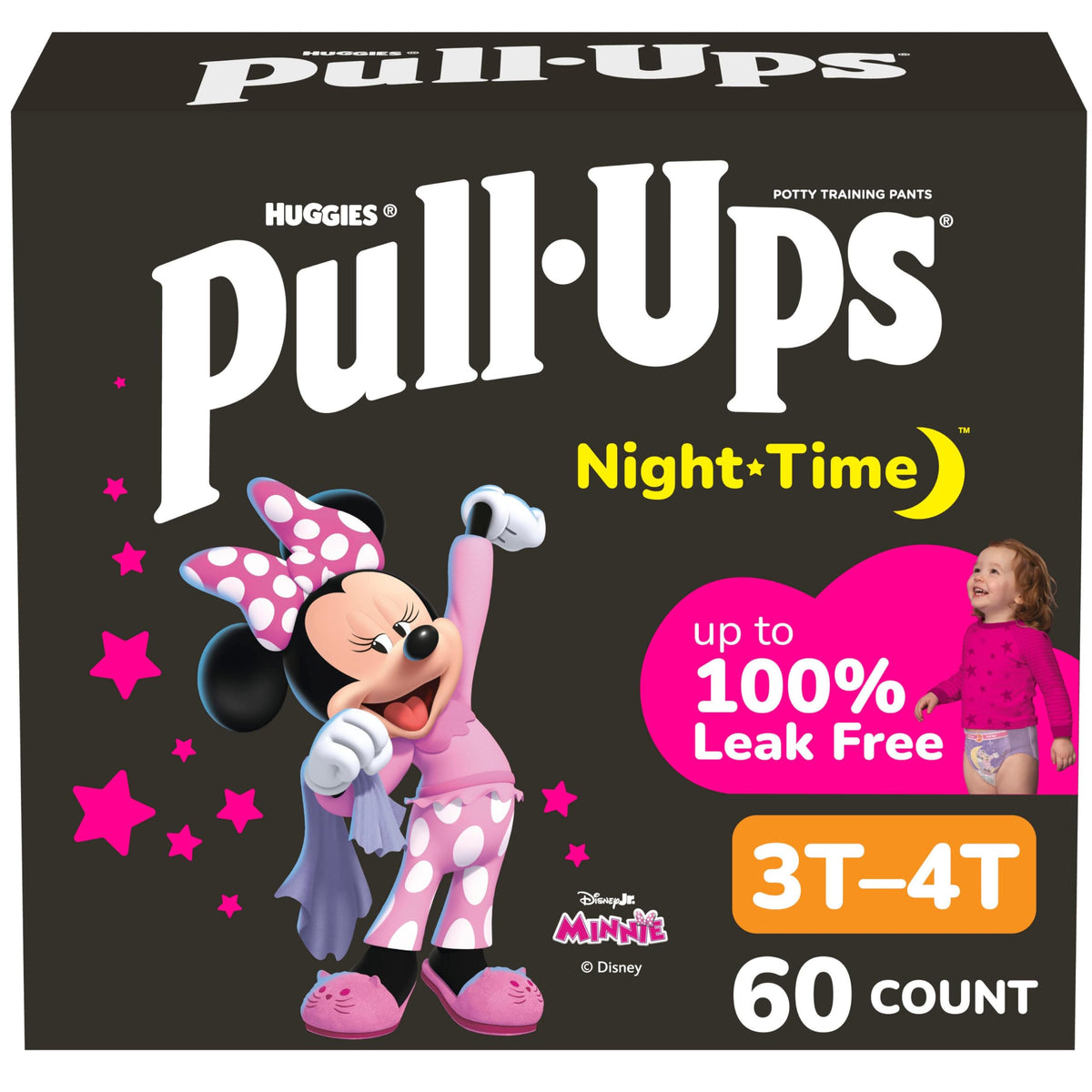 Pull-Ups Girls' Night-Time Potty Training Pants, Size 4T-5T, 52 Count