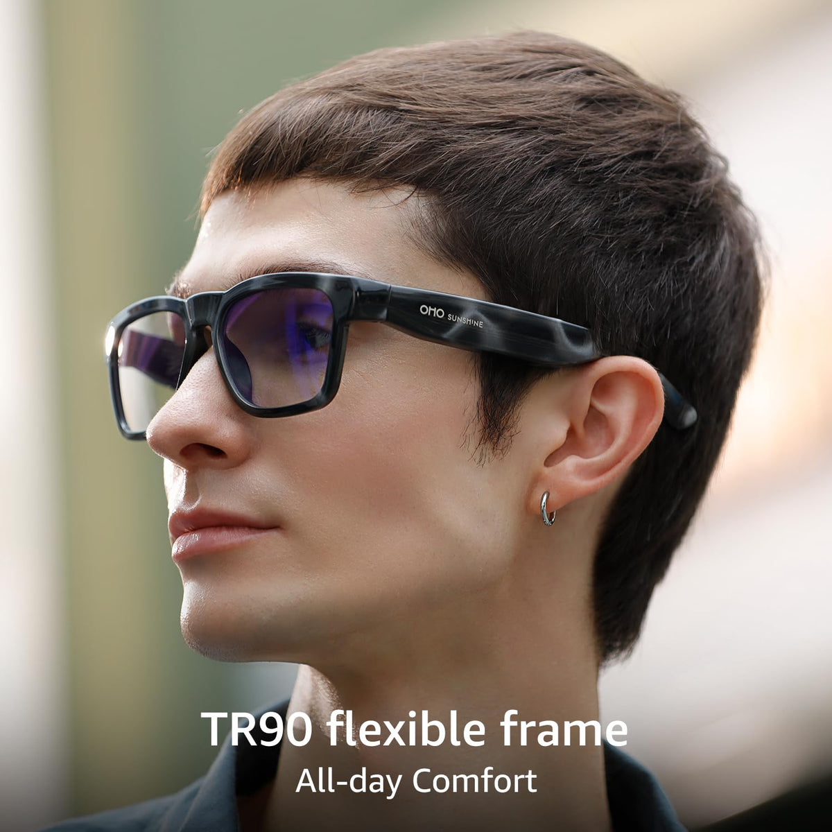 OhO Open Ear Smart Glasses, UV400 Z87.1 Lightweight Audio Bluetooth Glasses Father Jim Norris notebooks