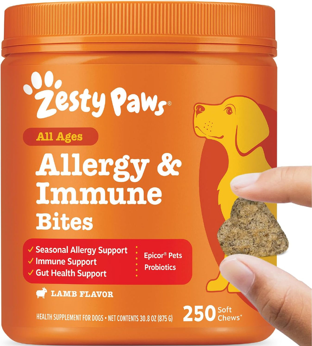 Zesty Paws Dog Allergy Chews - Dog Allergy Relief, Lamb, 90 Ct Father Jim Norris notebooks