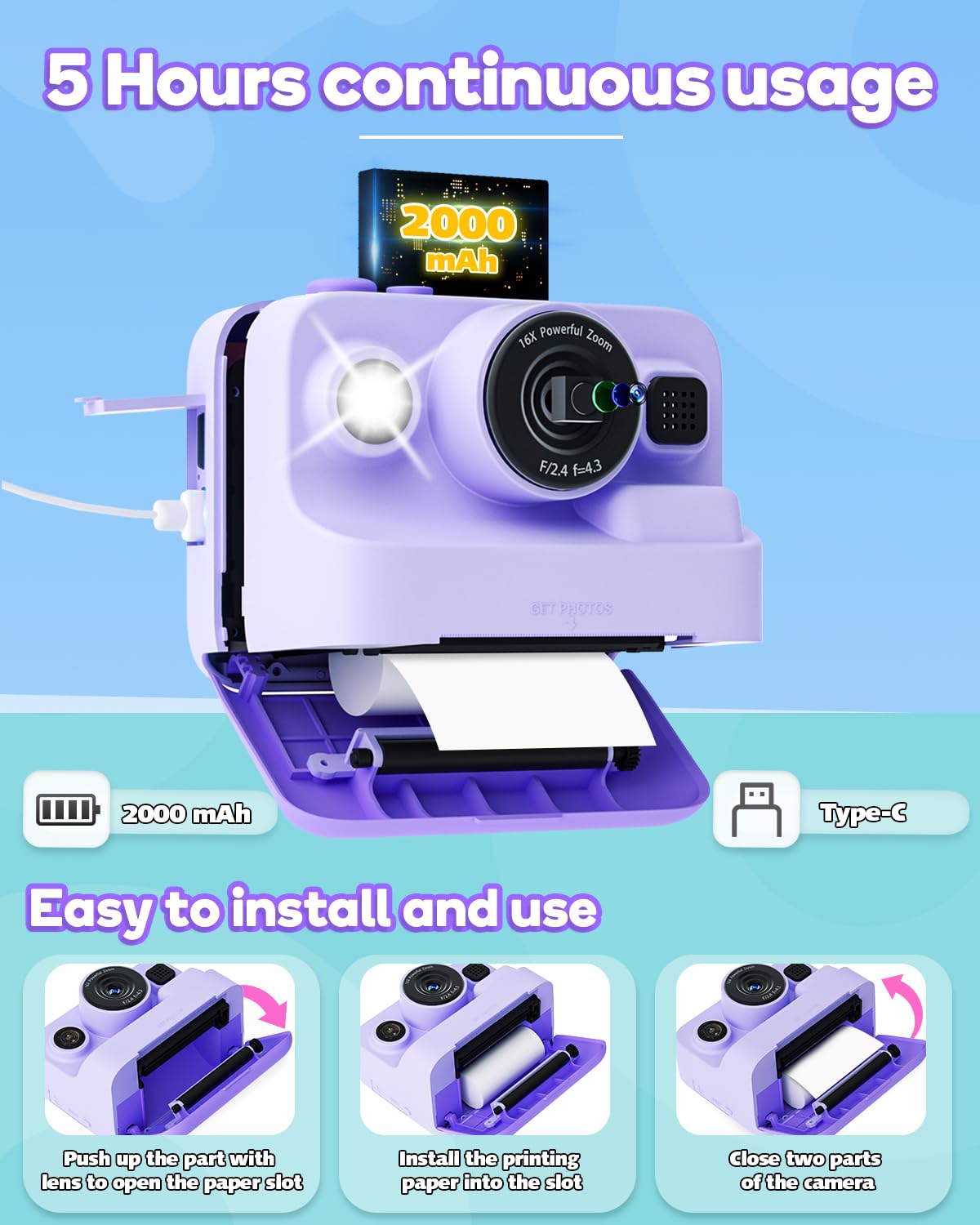 Dylanto Kids Camera Instant Print,1080P Kids Instant Cameras that Print Photos,Christmas Birthday Gifts for Girls Age 3-12,Portable Toy for 3 4 5 6 7 8 9 10 Year Old Girls Boys Pink Father Jim Norris notebooks