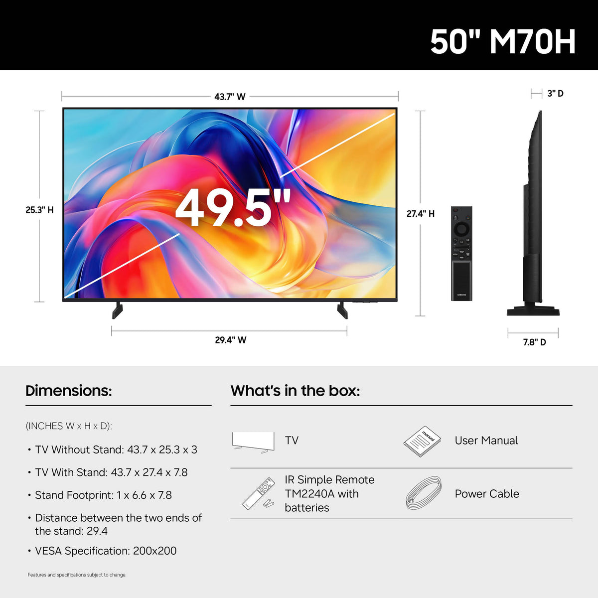 Samsung 55-Inch Class M70H Series, Mini LED, 4K, Smart TV, 2026 Model Father Jim Norris notebooks