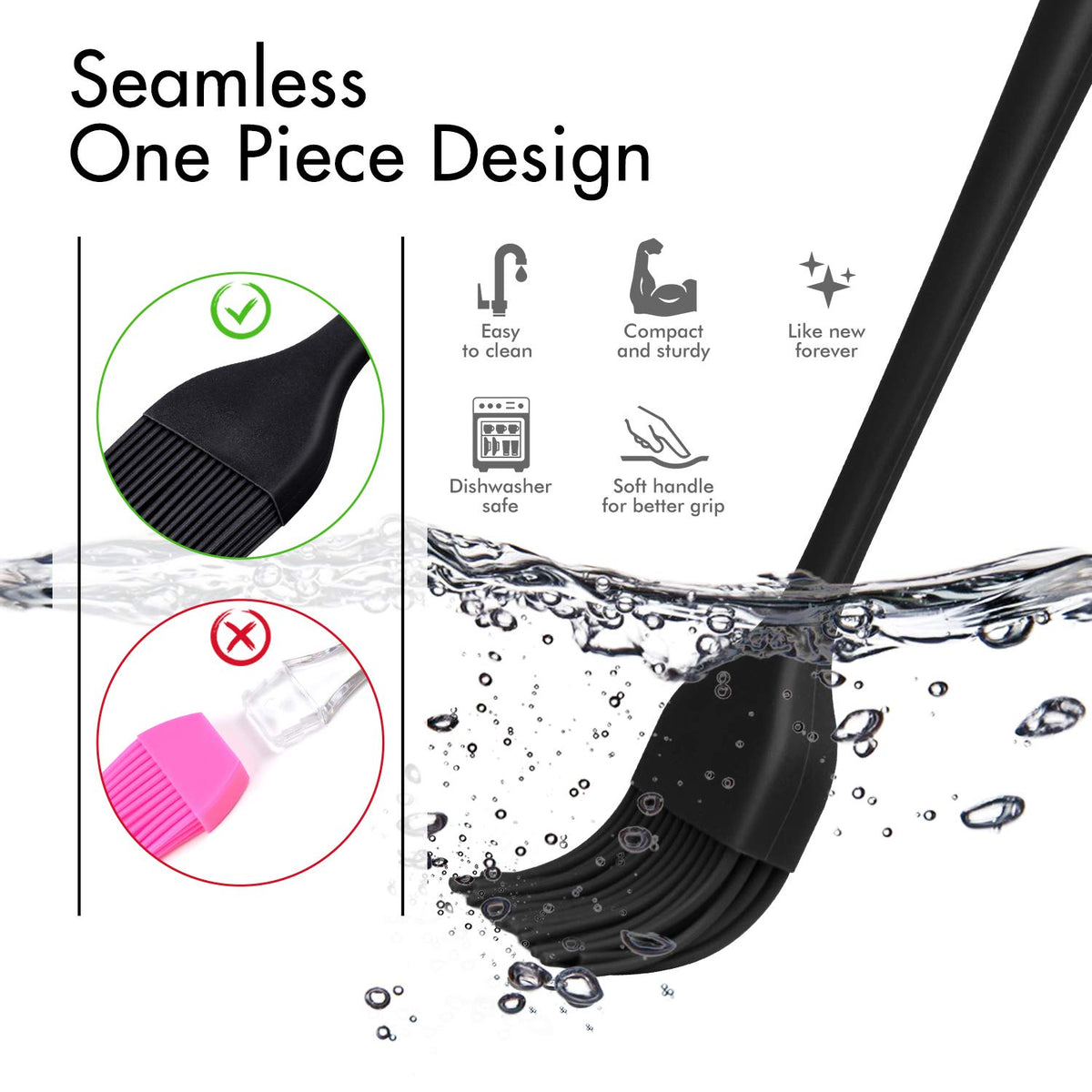 HOTEC Silicone Basting &Pastry Brushes BPA Free, Classic Blue 2 Father Jim Norris notebooks