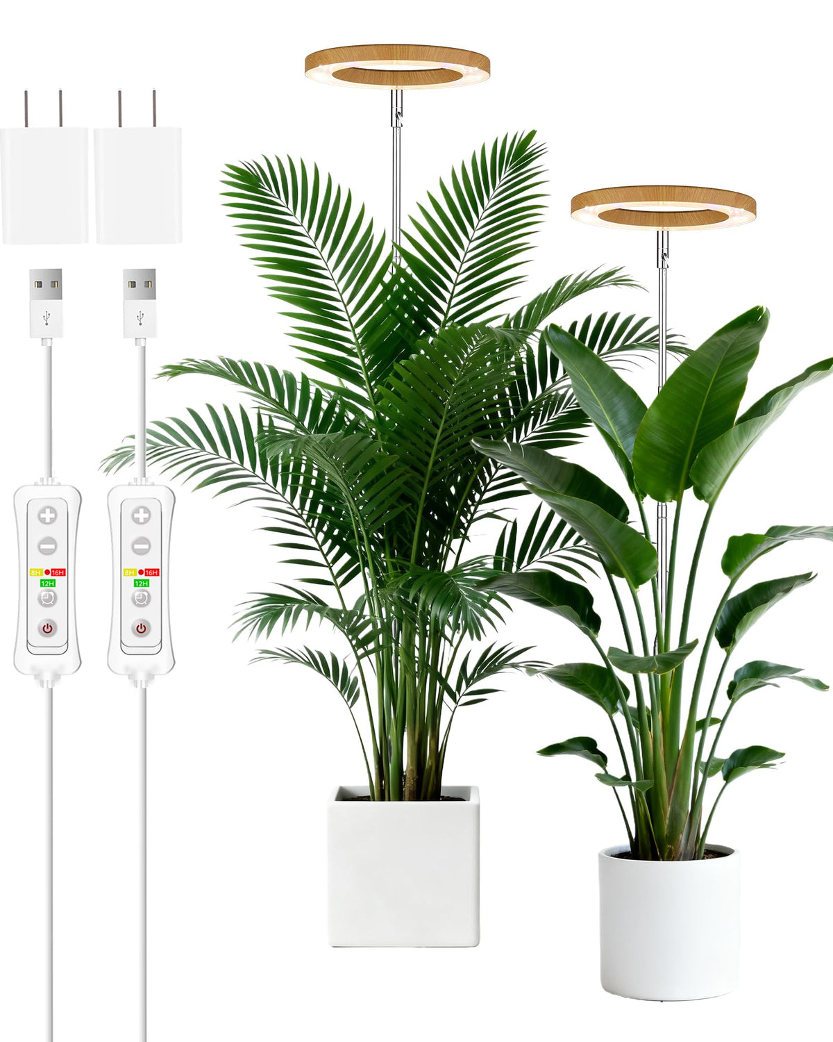 Yadoker 144 LEDs Full Spectrum Plant Grow Light for Indoor Plants,Height Adjustable, 6.3" Aluminum Housing,Automatic Timer with 8/12/16 Hours,10-Level Brightness,Black Plant Light with Base,2 Pack Father Jim Norris notebooks