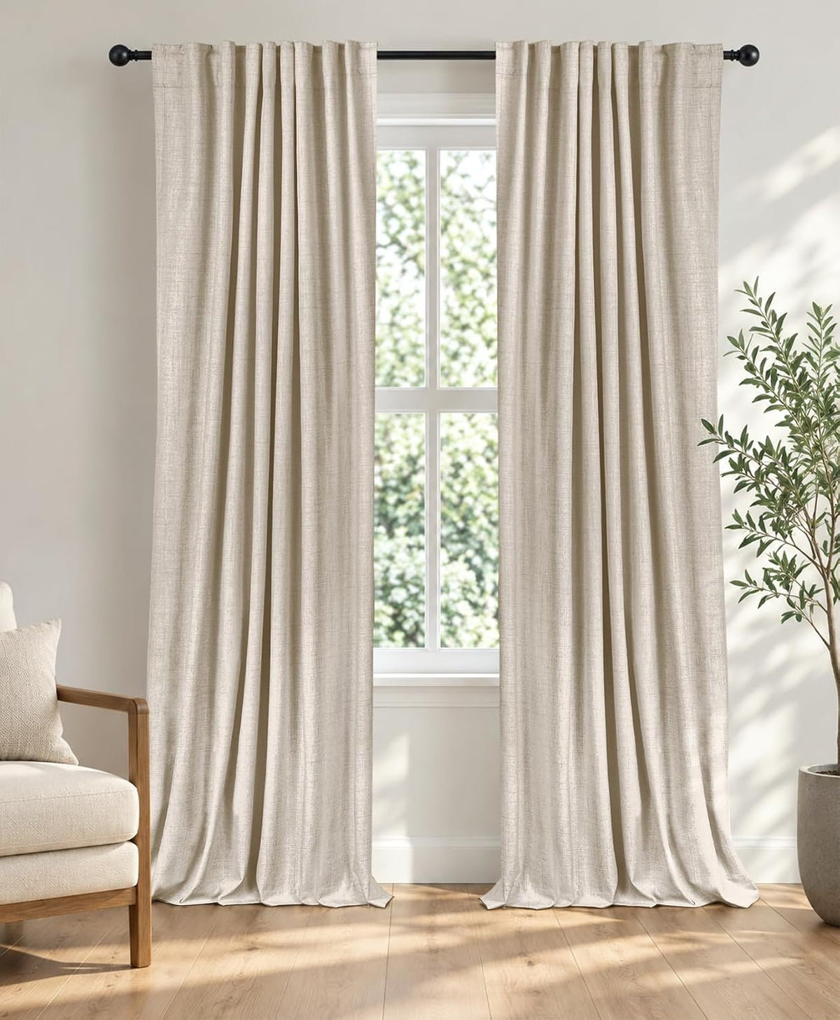 Blush Pink Total Blackout Sliding Door Curtains 96 Inches Long